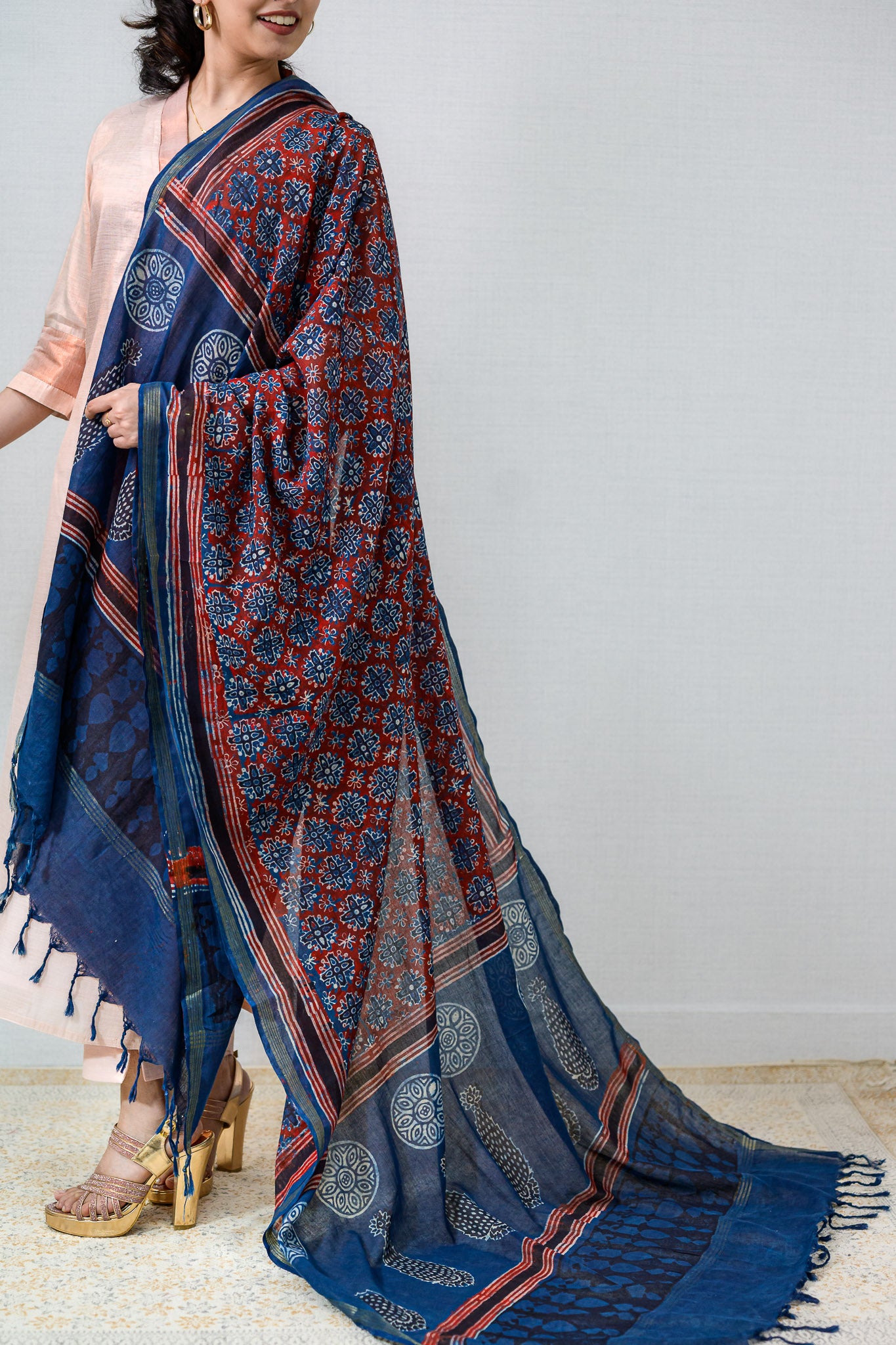 Dream Catcher Ajrakh Pure Cotton Dupatta