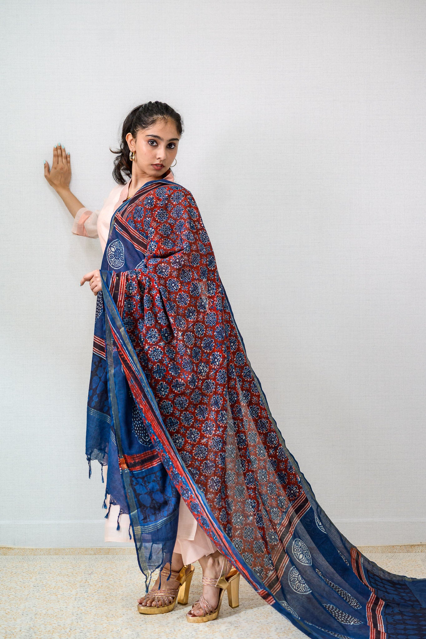 Dream Catcher Ajrakh Pure Cotton Dupatta