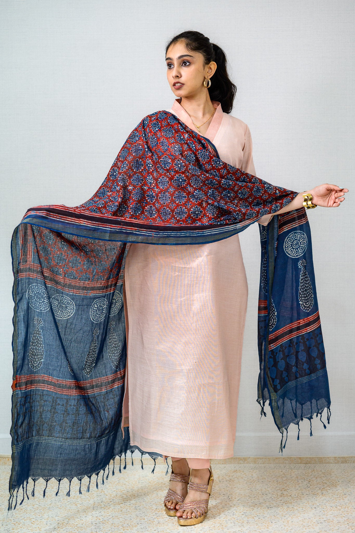 Dream Catcher Ajrakh Pure Cotton Dupatta
