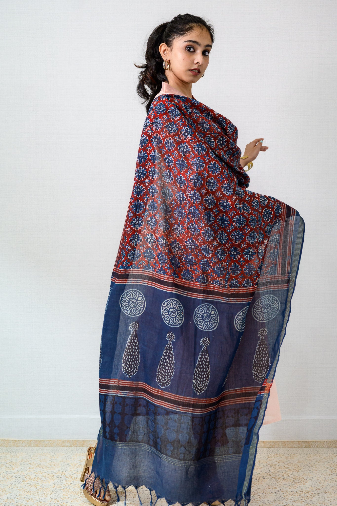 Dream Catcher Ajrakh Pure Cotton Dupatta