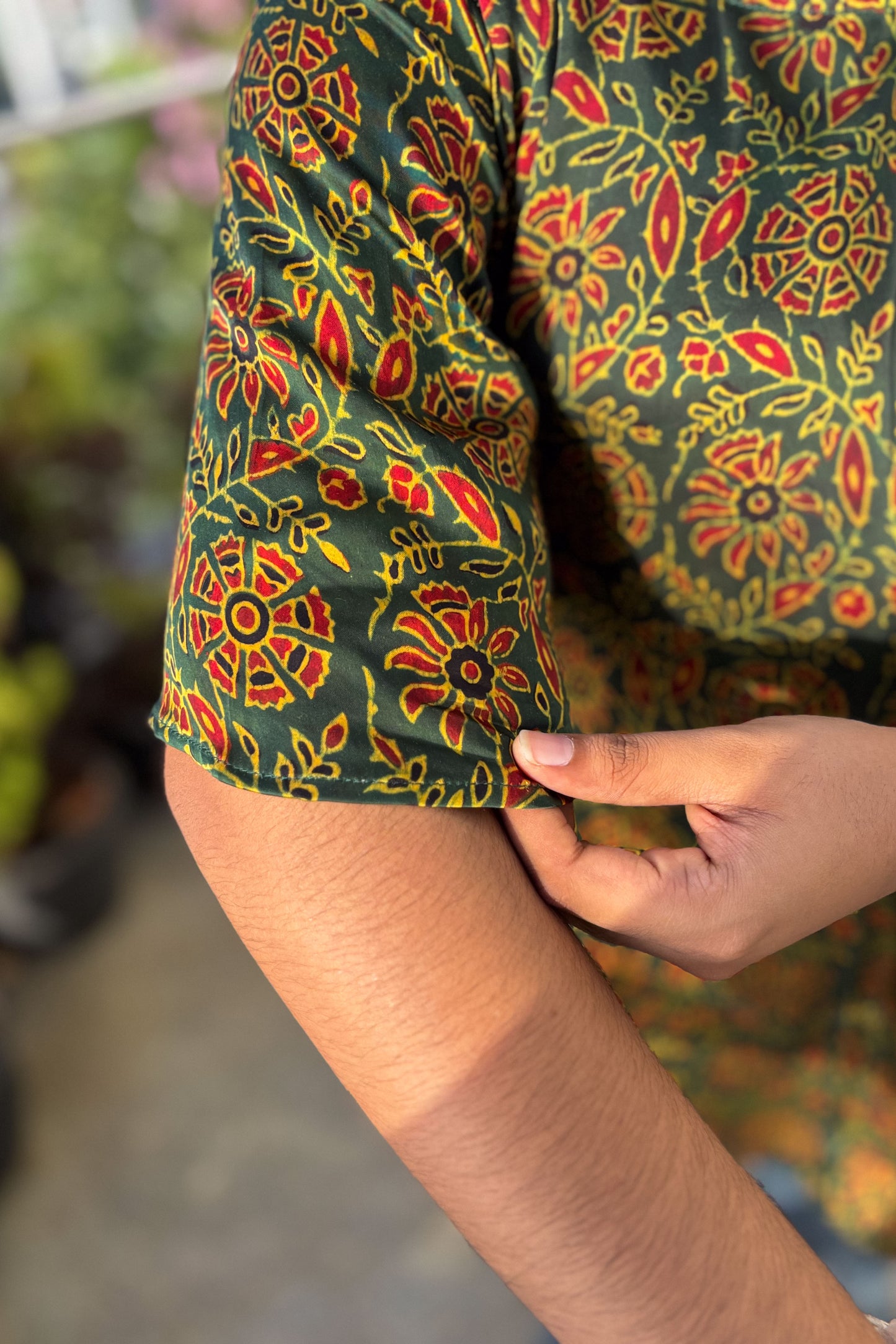 Living Green Modal Ajrakh Short Top