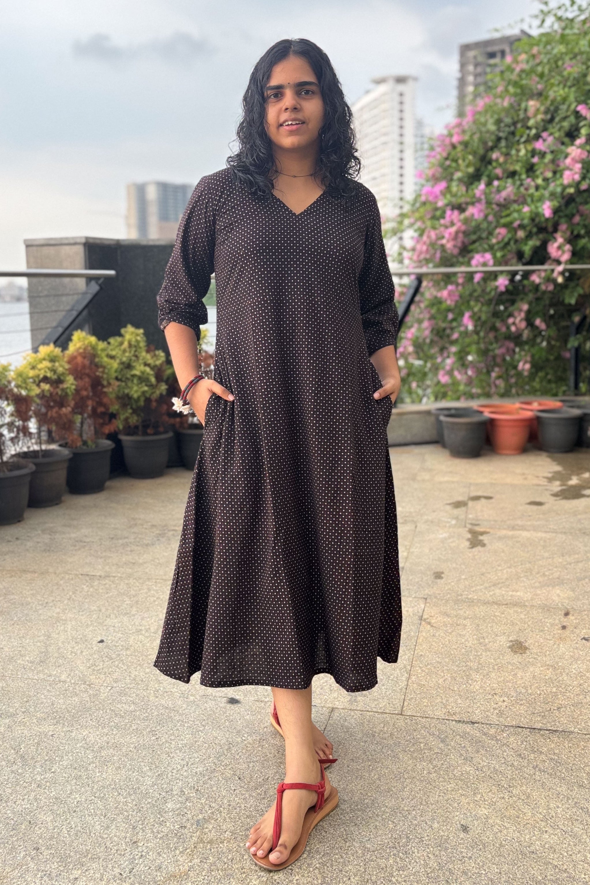 pure cotton dress Long pure cotton voile dress | Light White