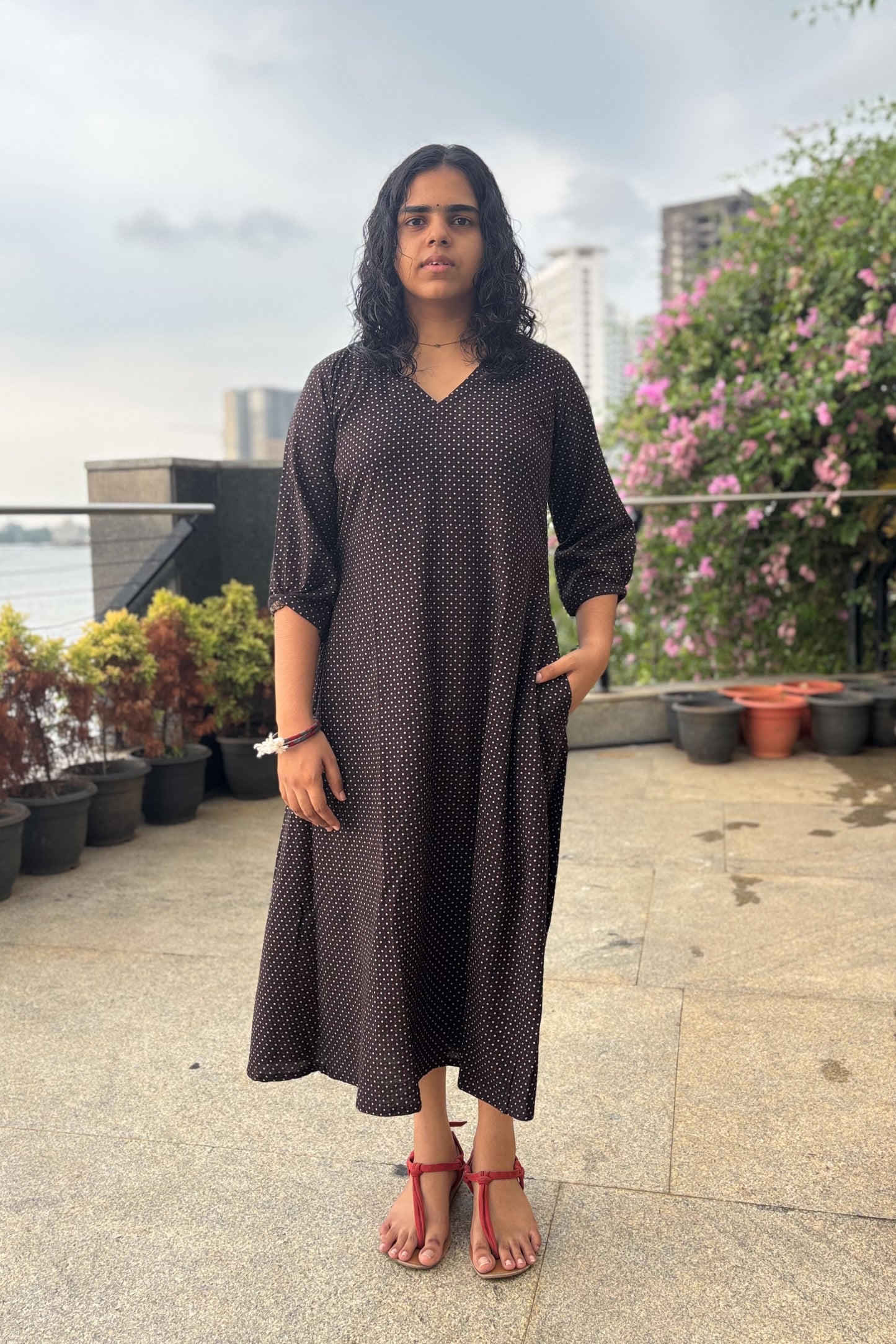 Taarika Black Aline Dress