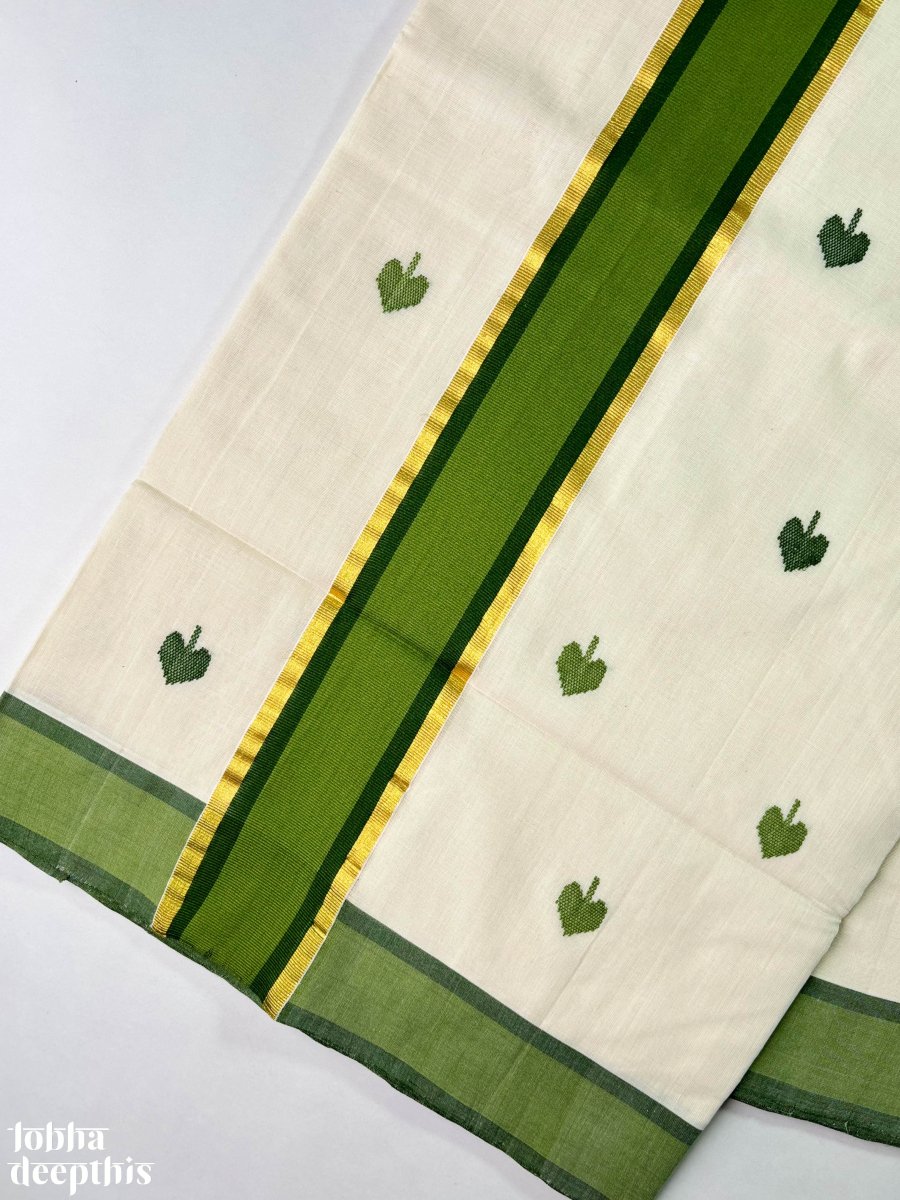 Green Kara and Butas Balaramapuram Handloom Saree - Lobha Deepthis