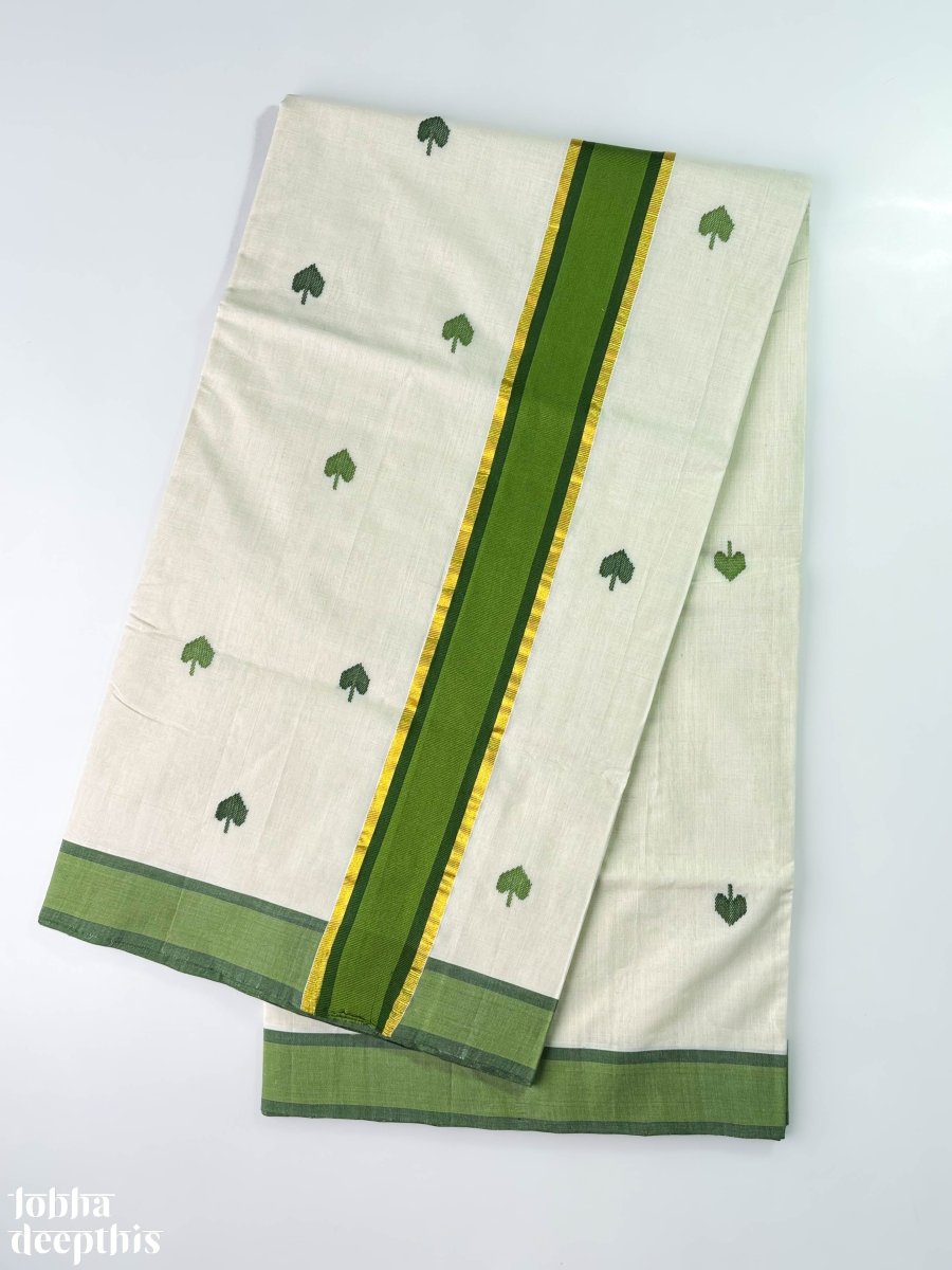 Green Kara and Butas Balaramapuram Handloom Saree - Lobha Deepthis