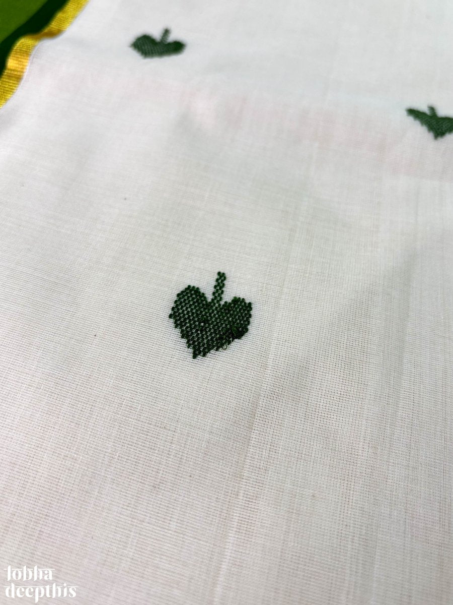 Green Kara and Butas Balaramapuram Handloom Saree - Lobha Deepthis