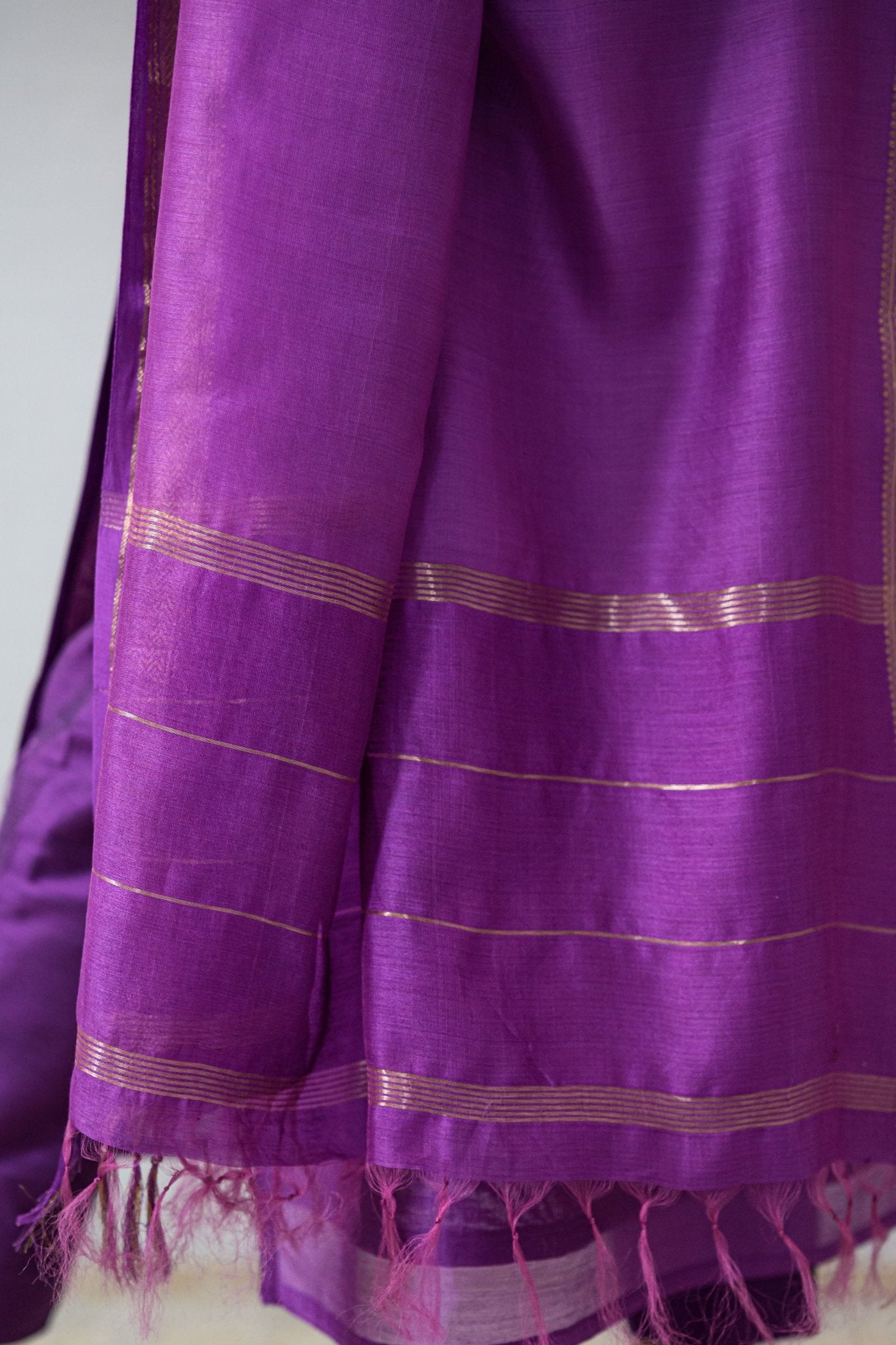 Lavender Maheshwari Silk Dupatta - Lobha Deepthis