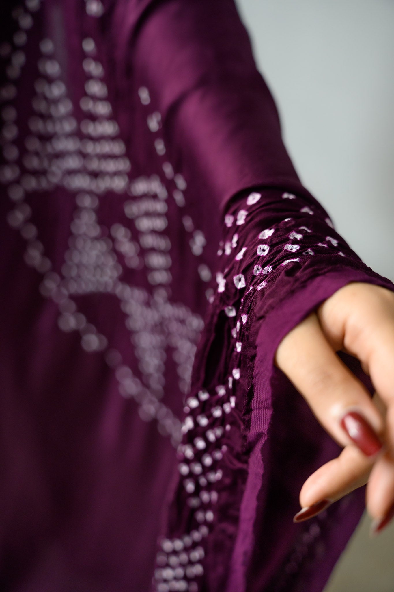 Lavender Rani Modal Bandhani Dupatta - Lobha Deepthis