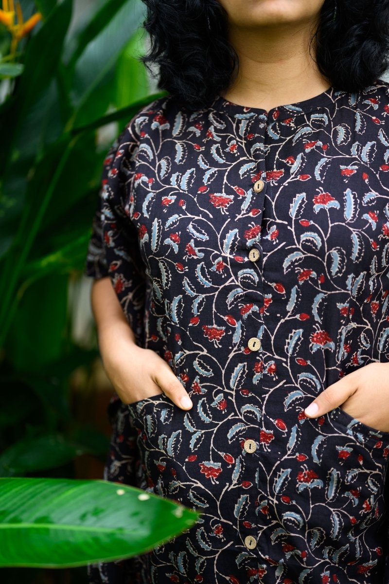 Mirya Ajrakh Kaftan - Lobha Deepthis