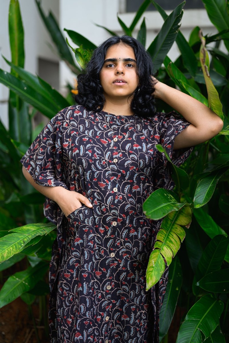 Mirya Ajrakh Kaftan - Lobha Deepthis