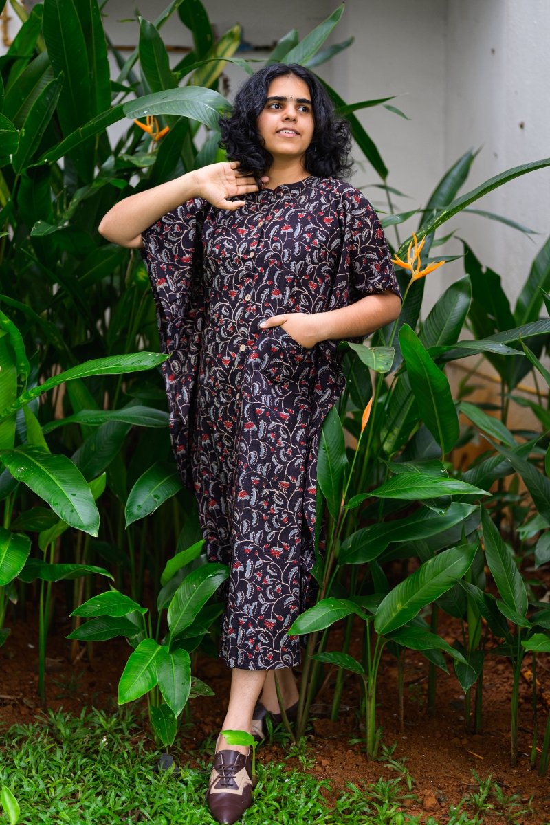 Mirya Ajrakh Kaftan - Lobha Deepthis
