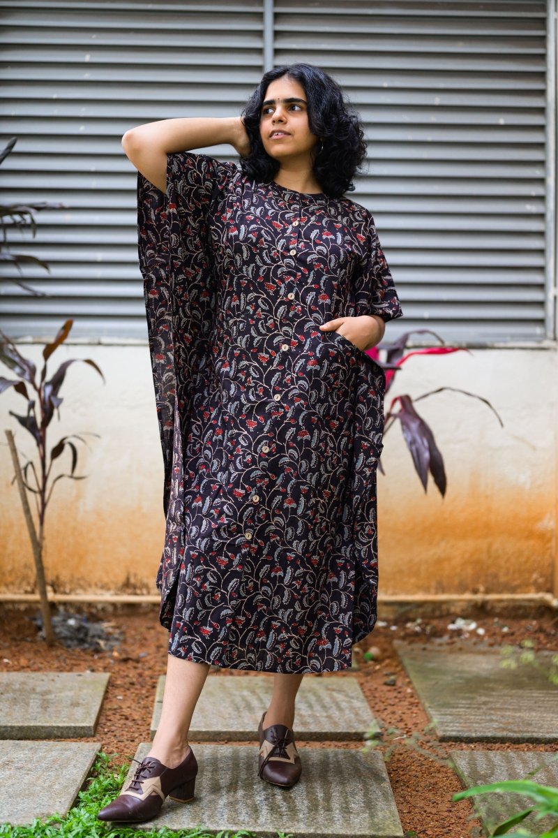 Mirya Ajrakh Kaftan - Lobha Deepthis