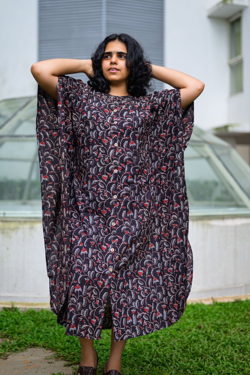 Mirya Ajrakh Kaftan - Lobha Deepthis