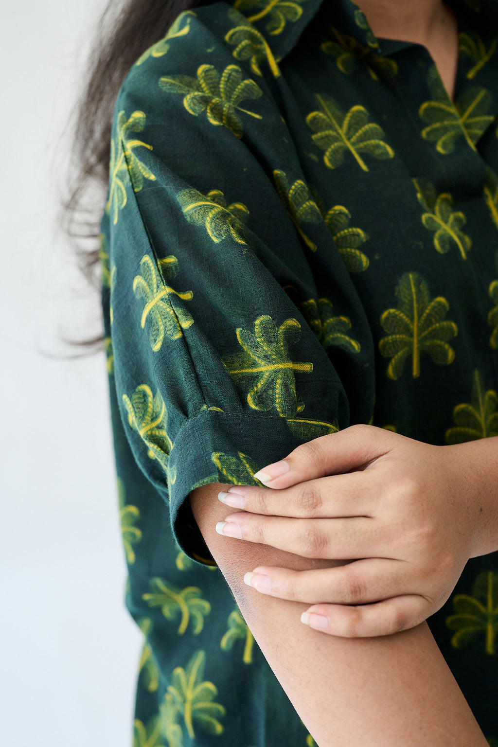 Azra Palms Ajrakh Kaftan Short top