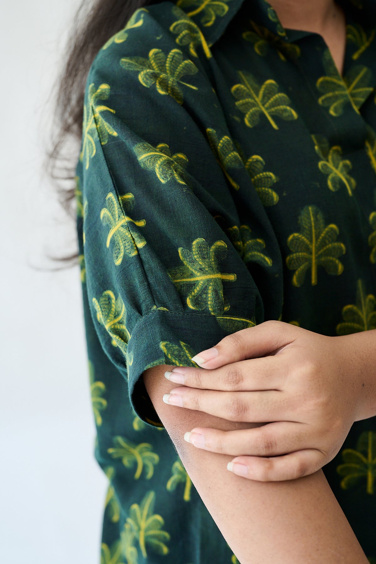 Azra Palms Ajrakh Kaftan Short top