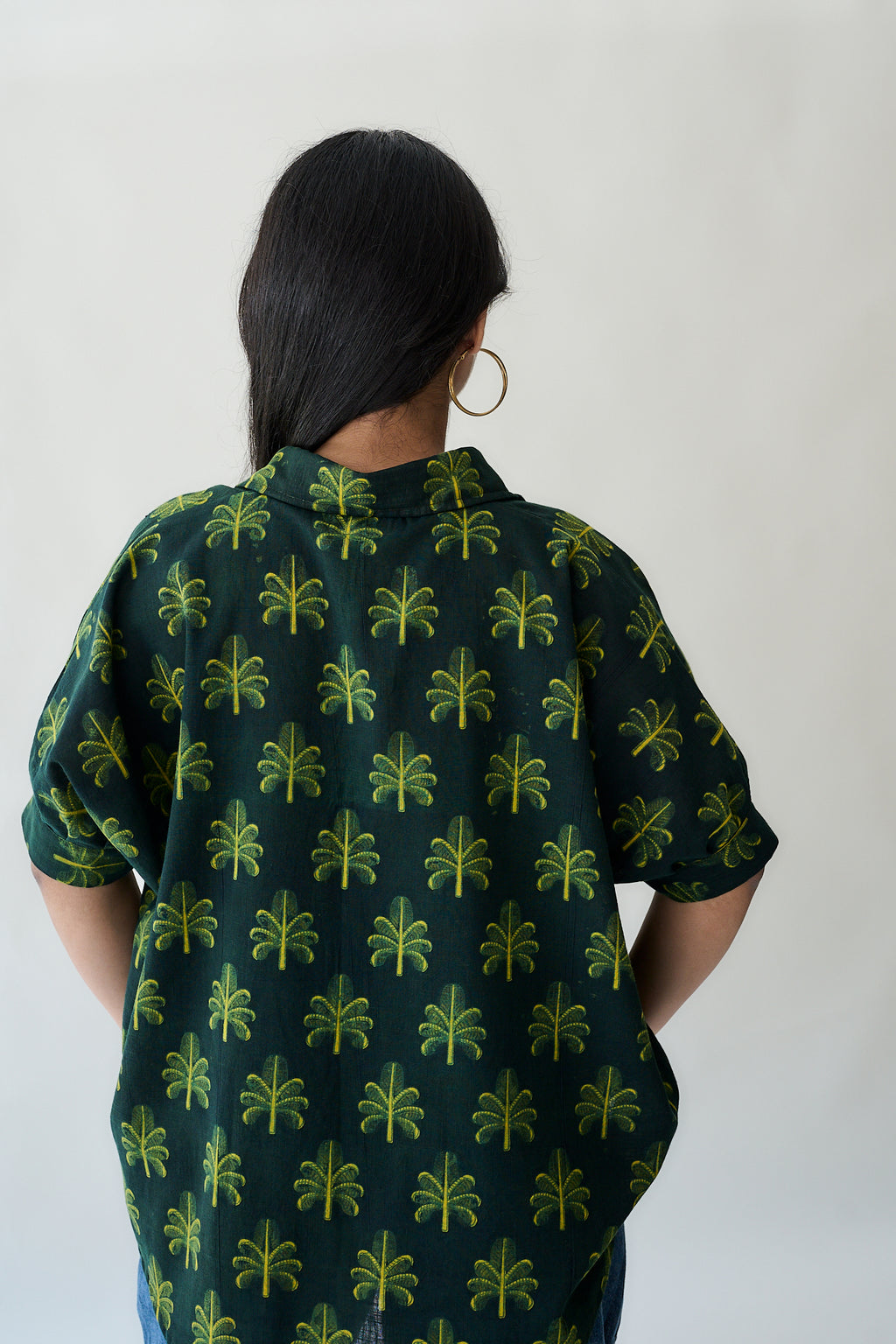 Azra Palms Ajrakh Kaftan Short top