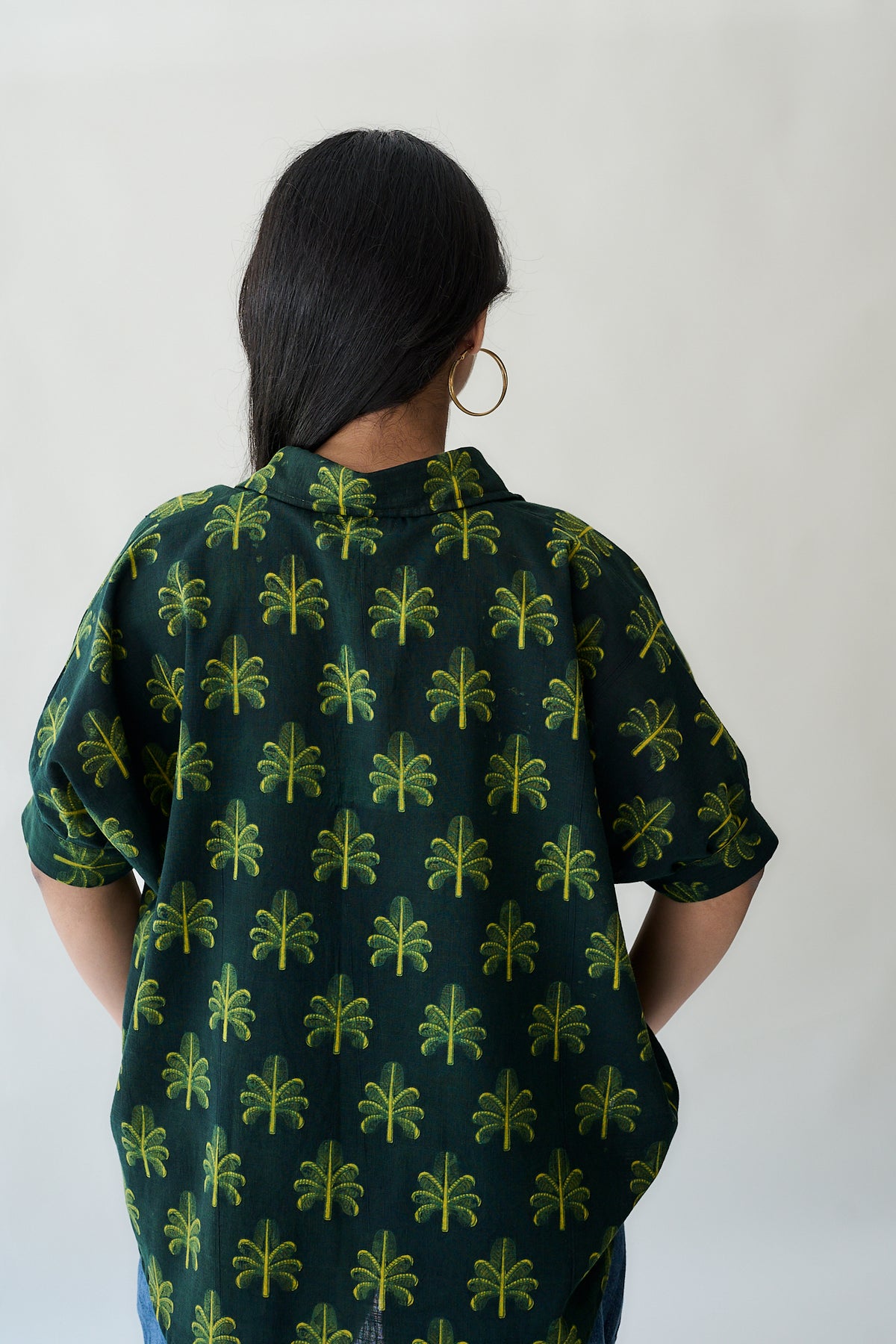 Azra Palms Ajrakh Kaftan Short top