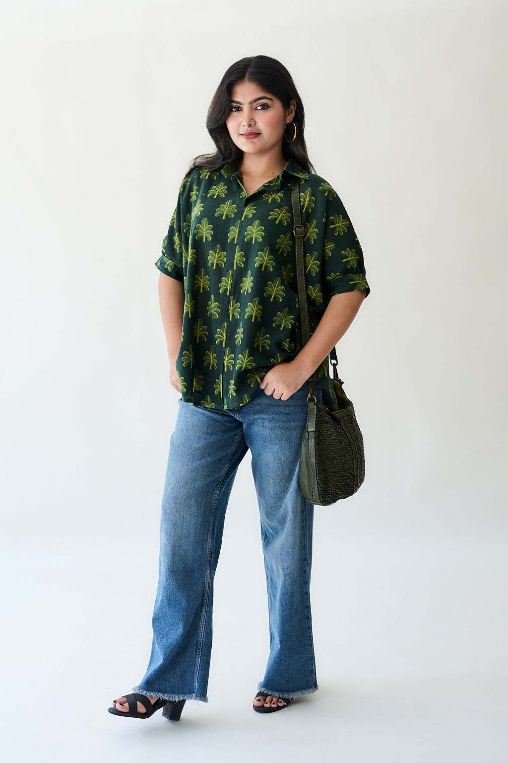 Azra Palms Ajrakh Kaftan Short top