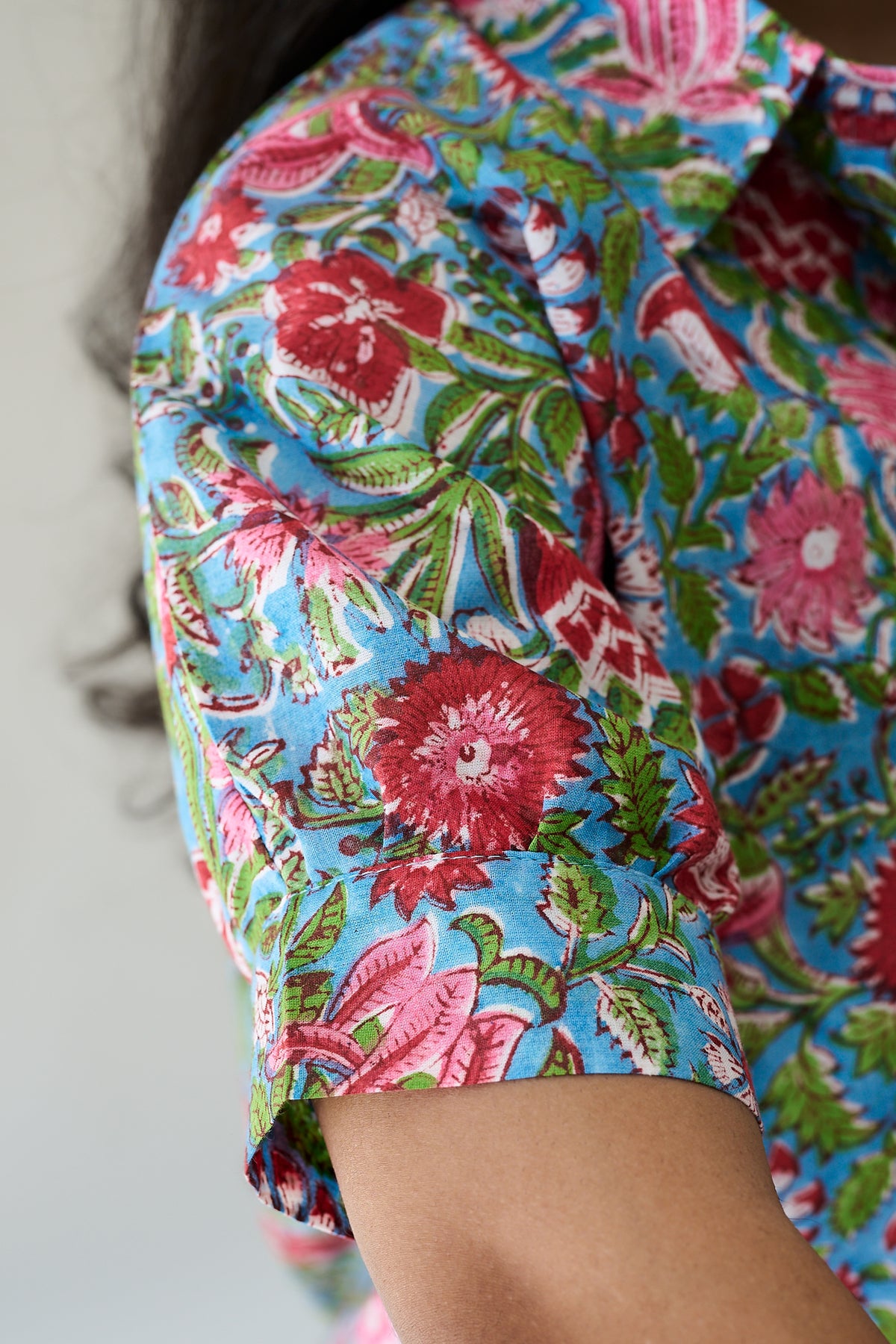 Alma Sanganeri Kaftan Short top