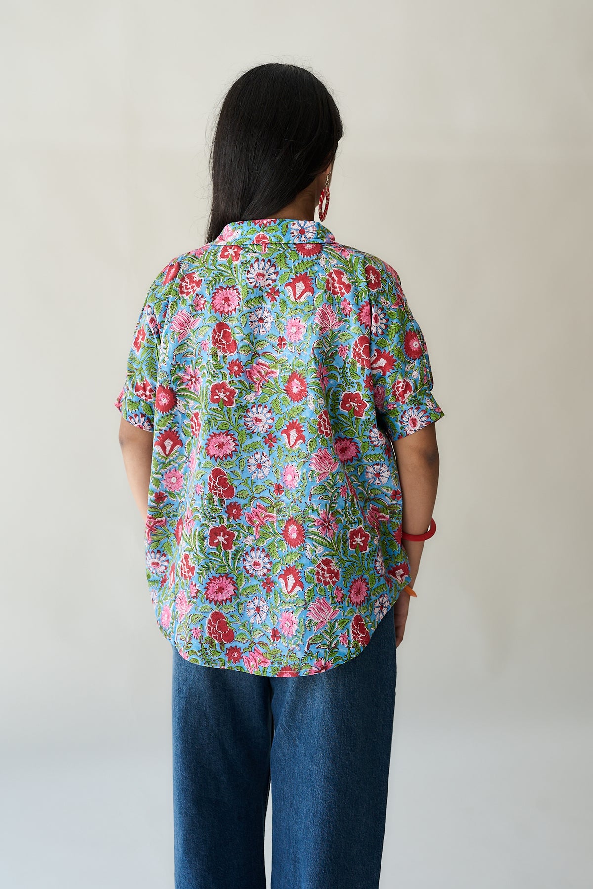 Alma Sanganeri Kaftan Short top