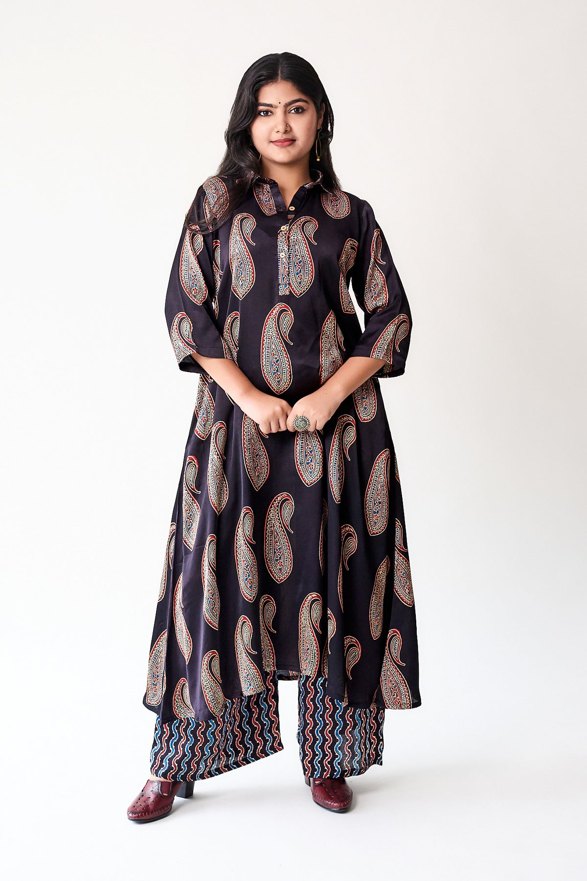 Naqsh Black Modal Ajrakh Dress