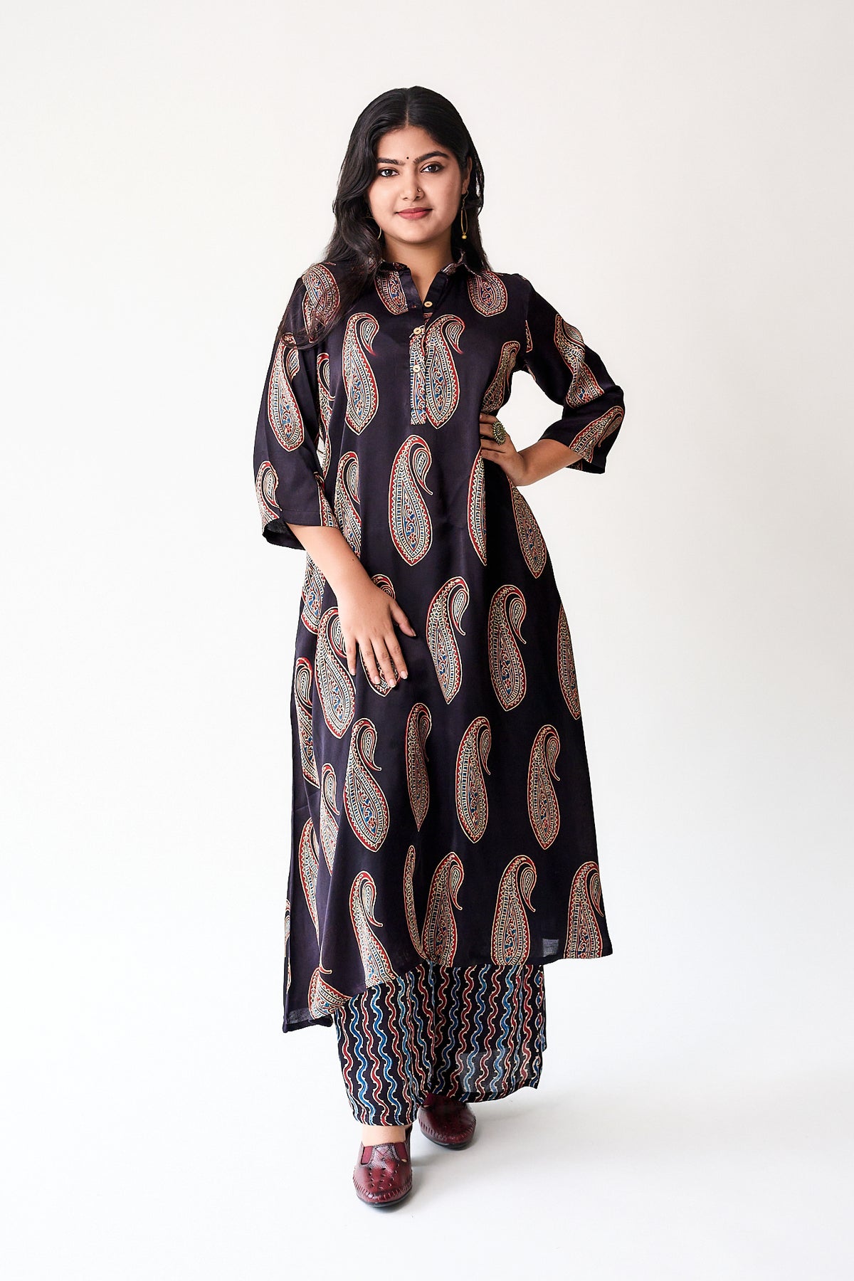 Naqsh Black Modal Ajrakh Dress