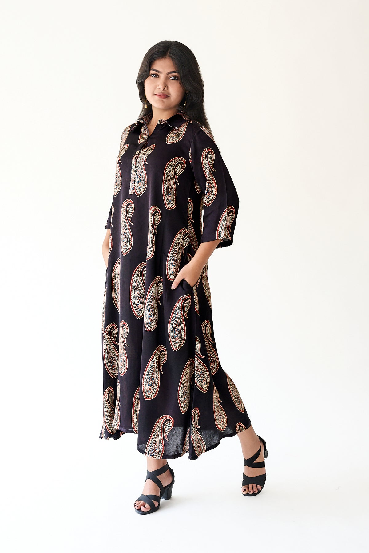 Naqsh Black Modal Ajrakh Dress