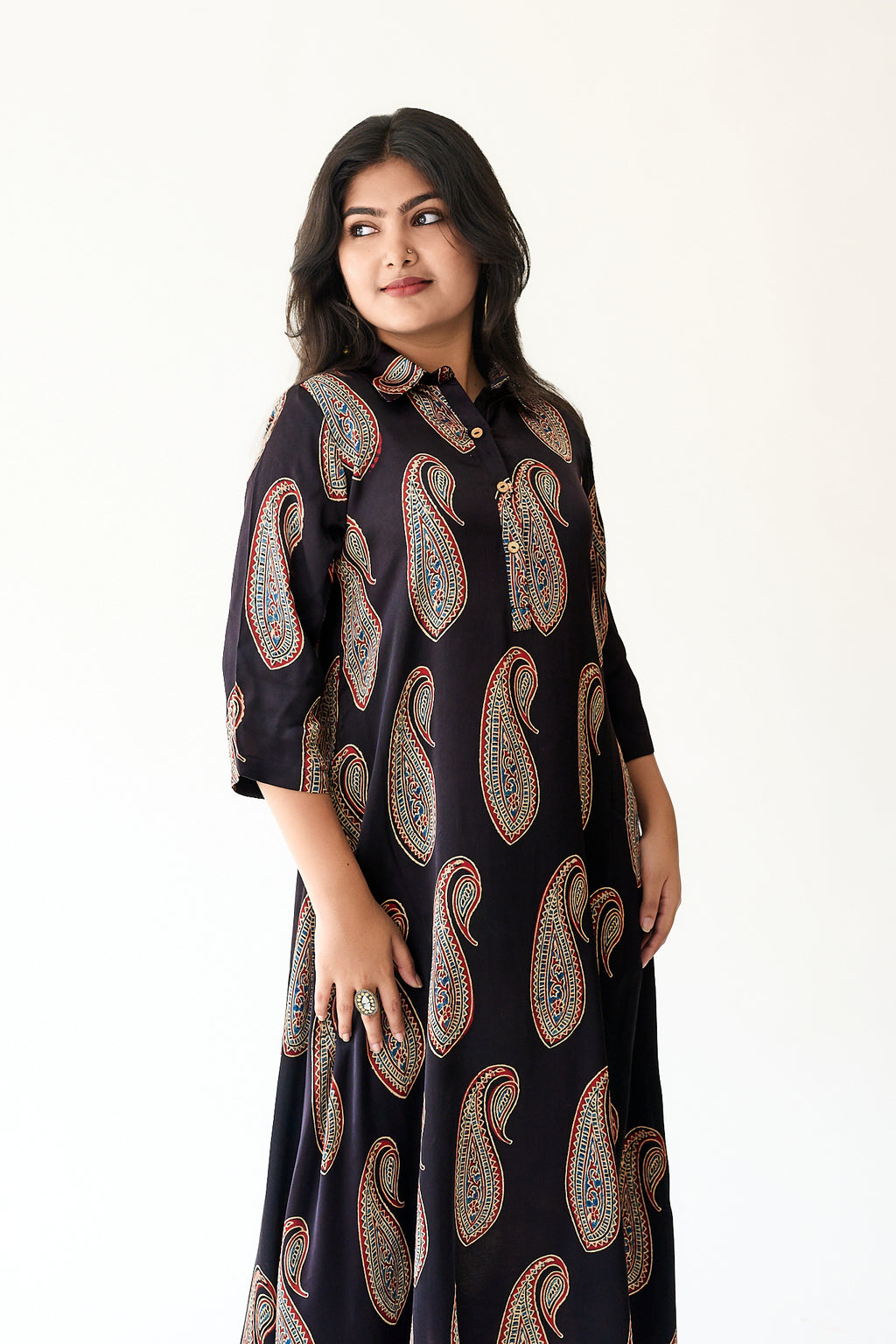 Naqsh Black Modal Ajrakh Dress