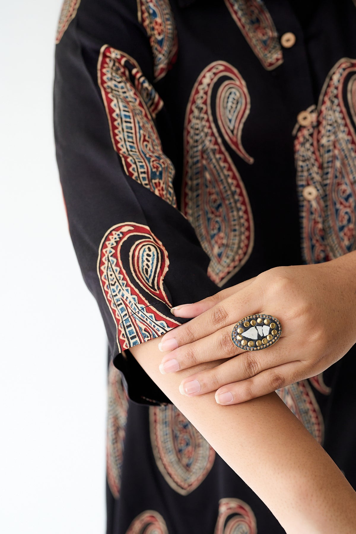 Naqsh Black Modal Ajrakh Dress