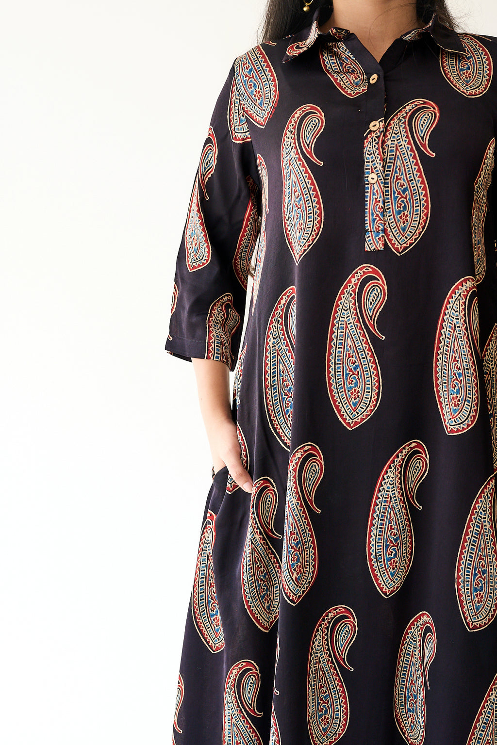 Naqsh Black Modal Ajrakh Dress
