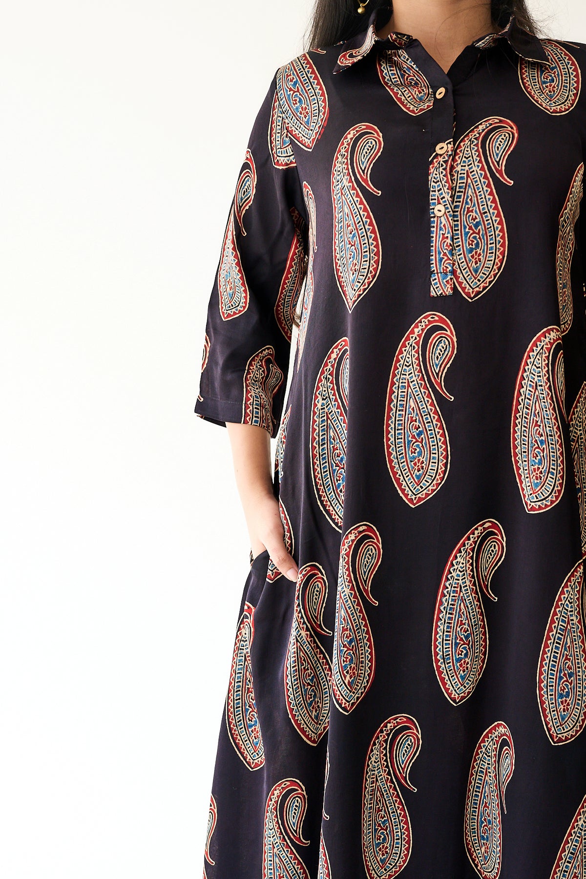 Naqsh Black Modal Ajrakh Dress