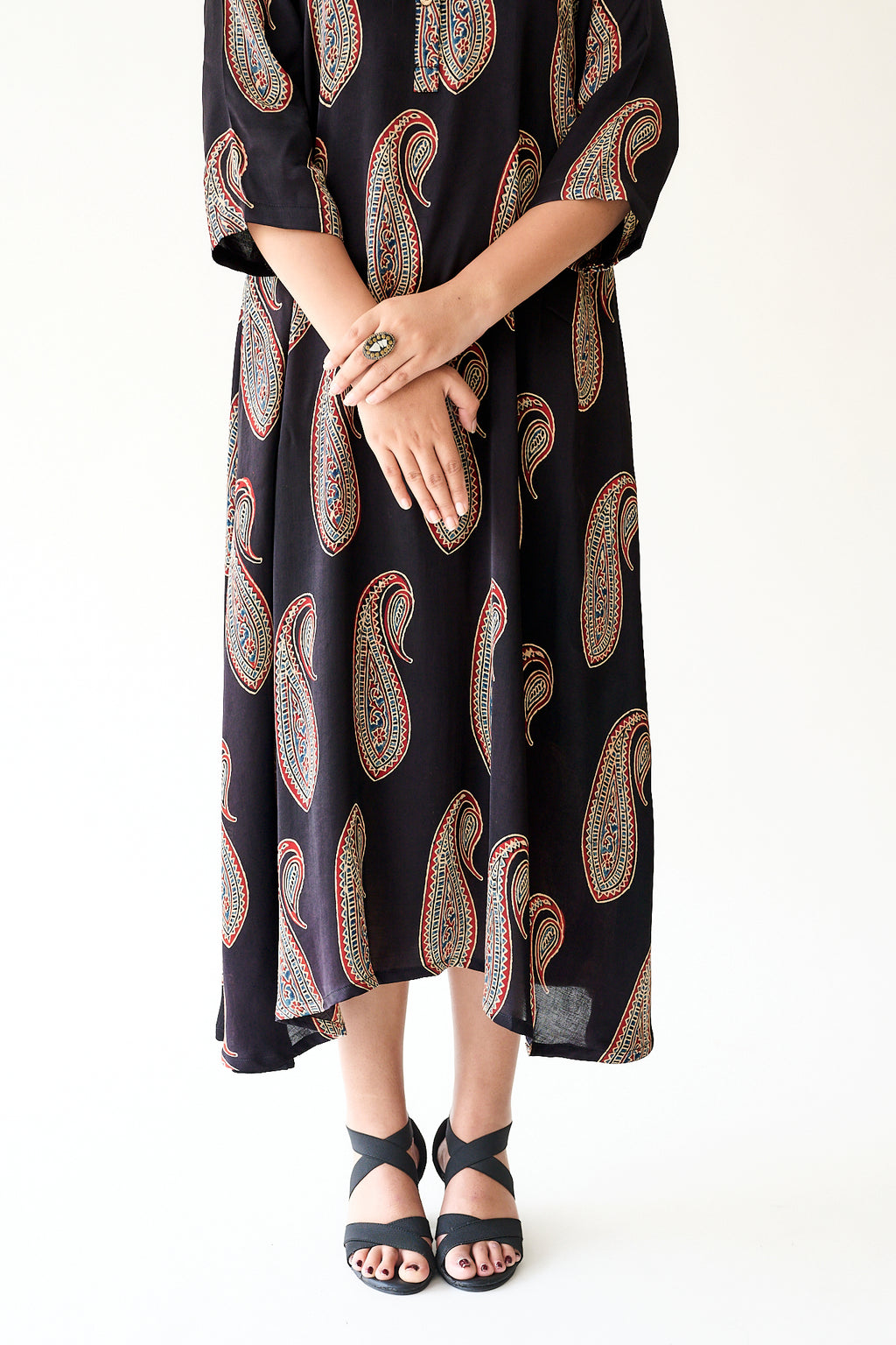 Naqsh Black Modal Ajrakh Dress