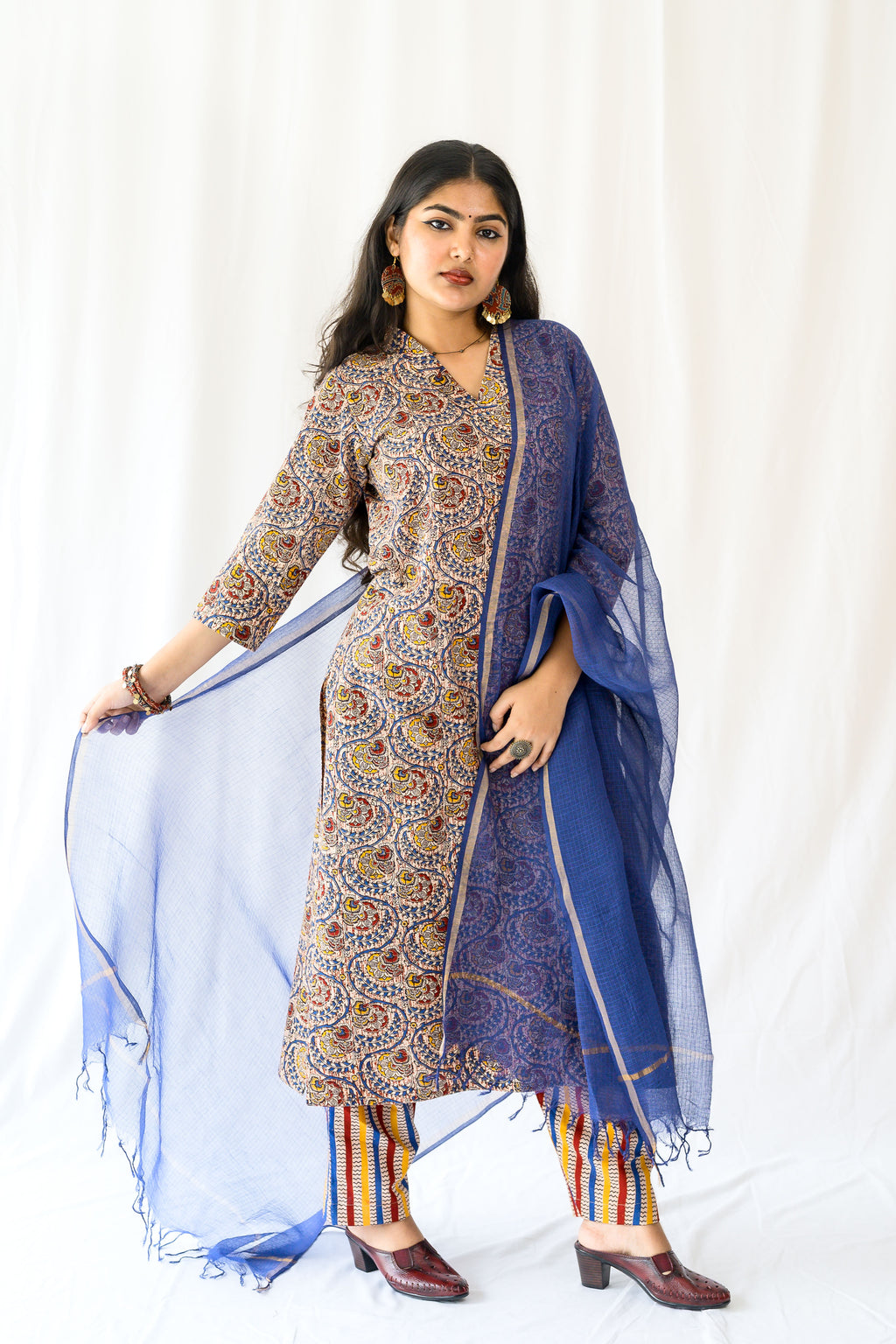 Set of 2- Reva Kalamkari Kurta & Pants Set