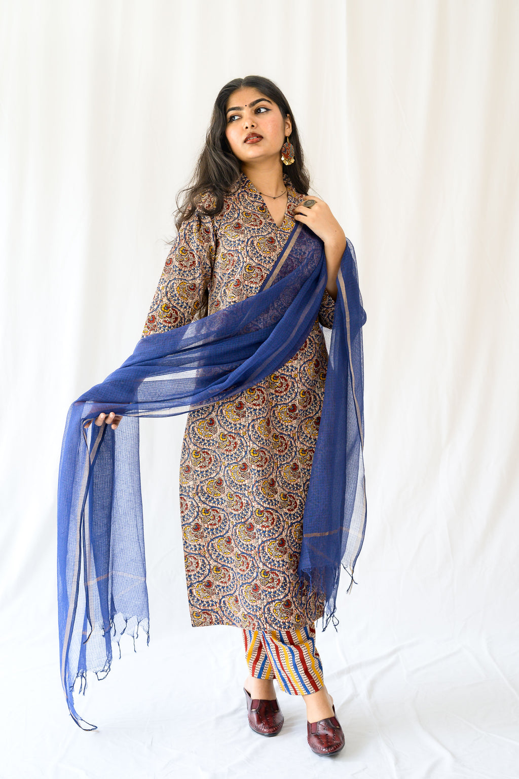 Set of 2- Reva Kalamkari Kurta & Pants Set