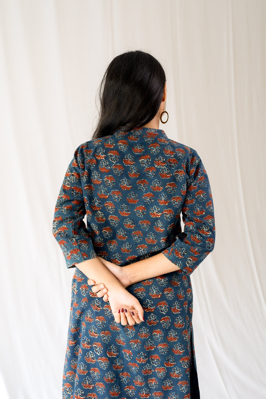 Nargis Indigo Ajrakh Kurta