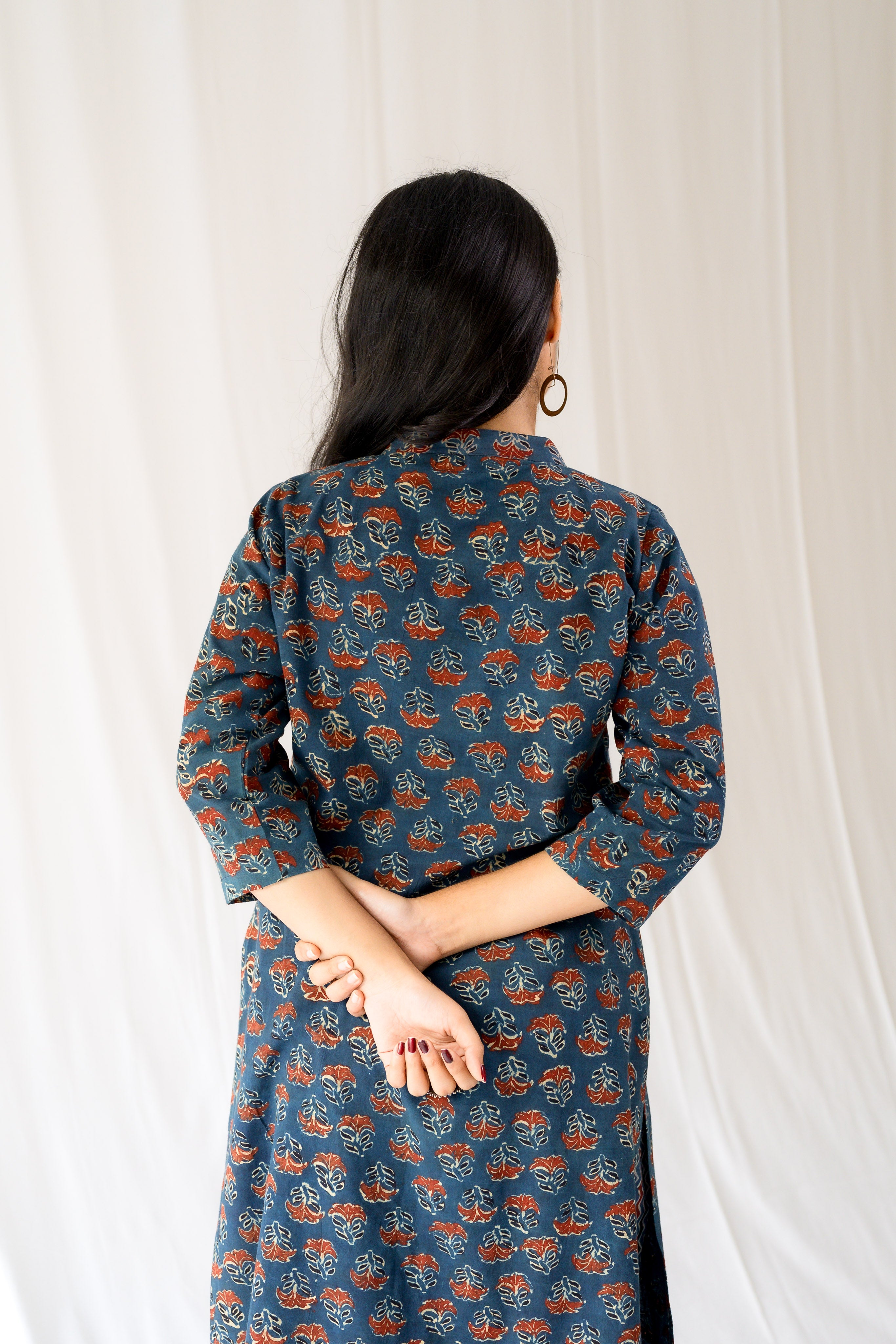 Nargis Indigo Ajrakh Kurta