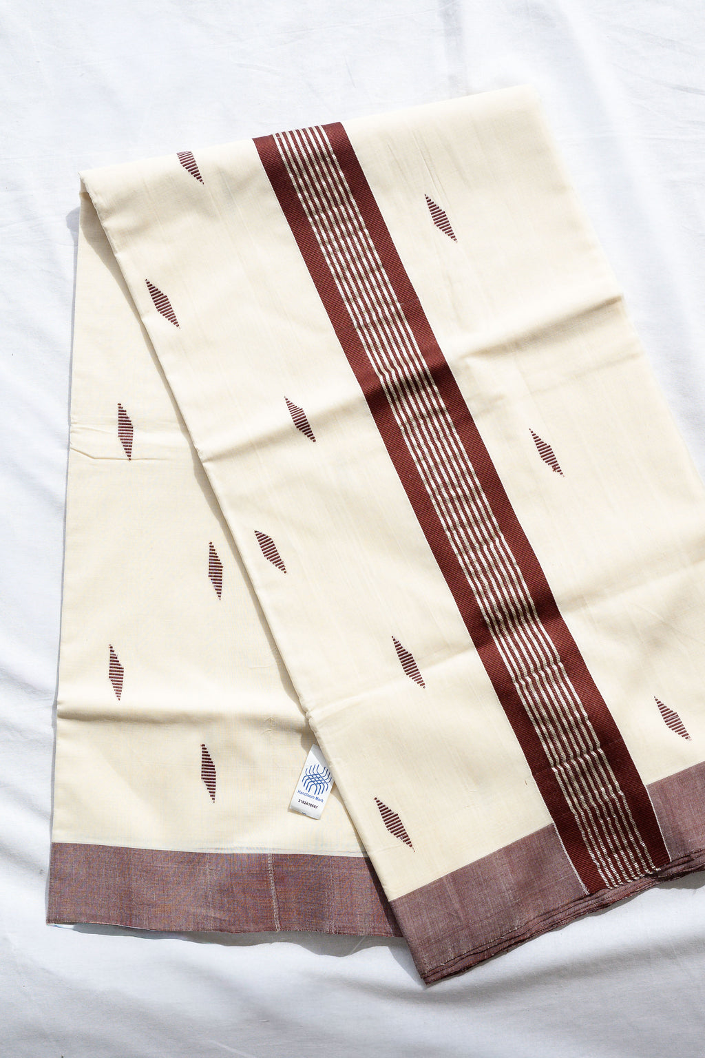 Coffee Brown & Silver Kara Balaramapuram Handloom Saree with Bagru Blouse