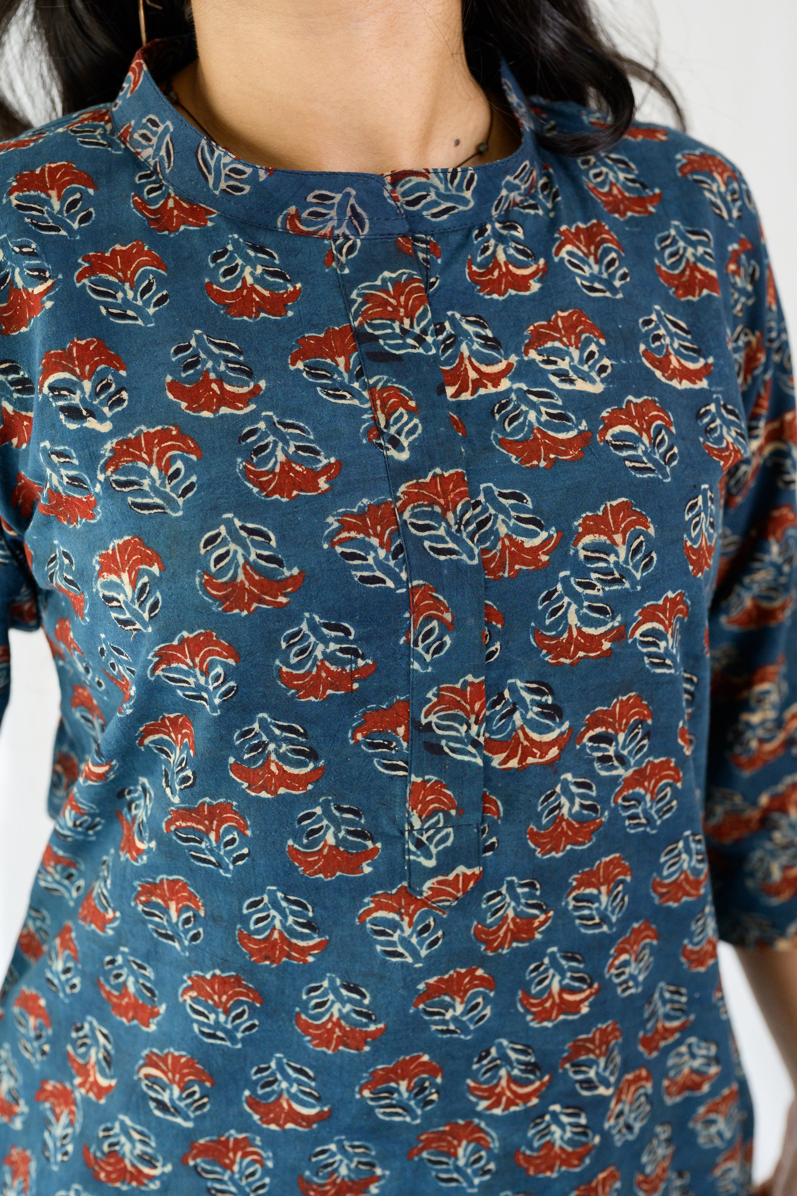 Nargis Indigo Ajrakh Kurta