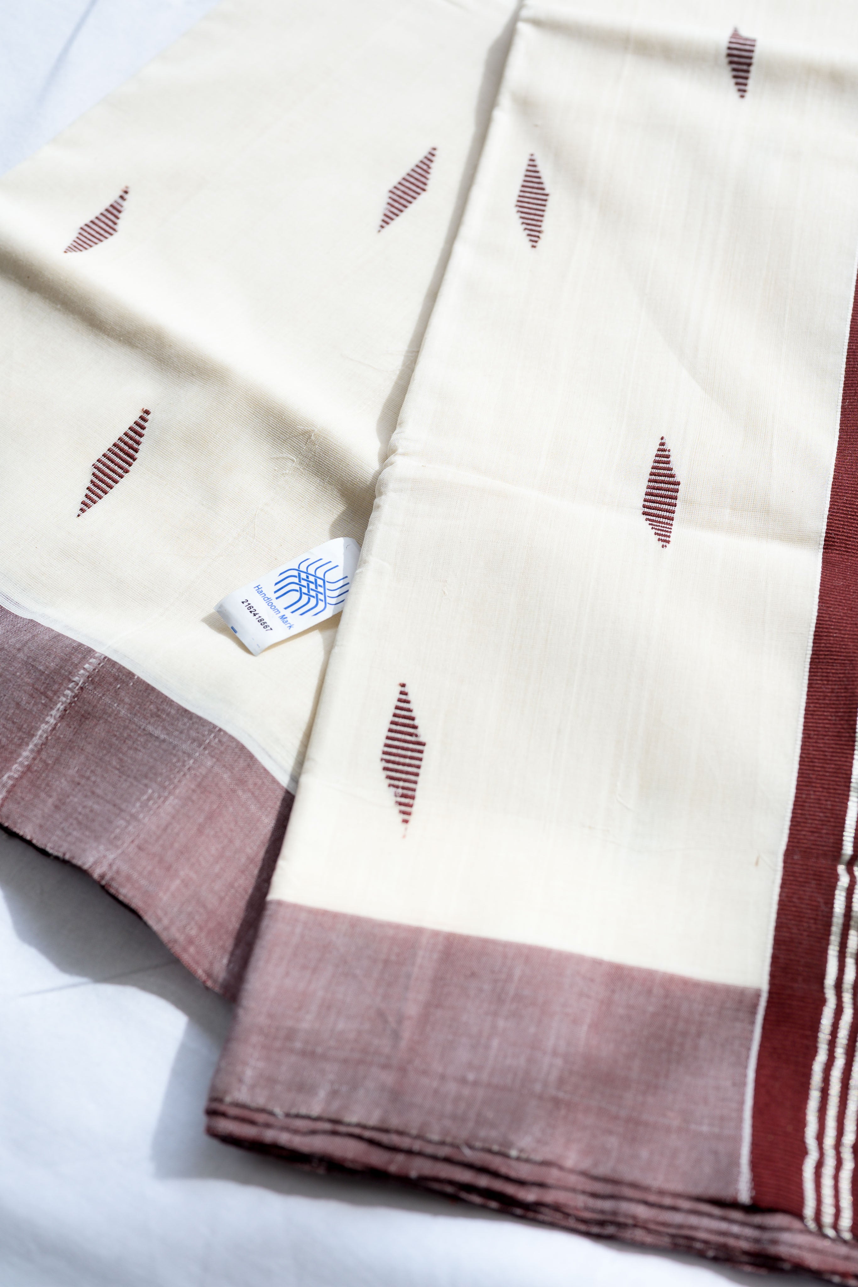 Coffee Brown & Silver Kara Balaramapuram Handloom Saree with Bagru Blouse