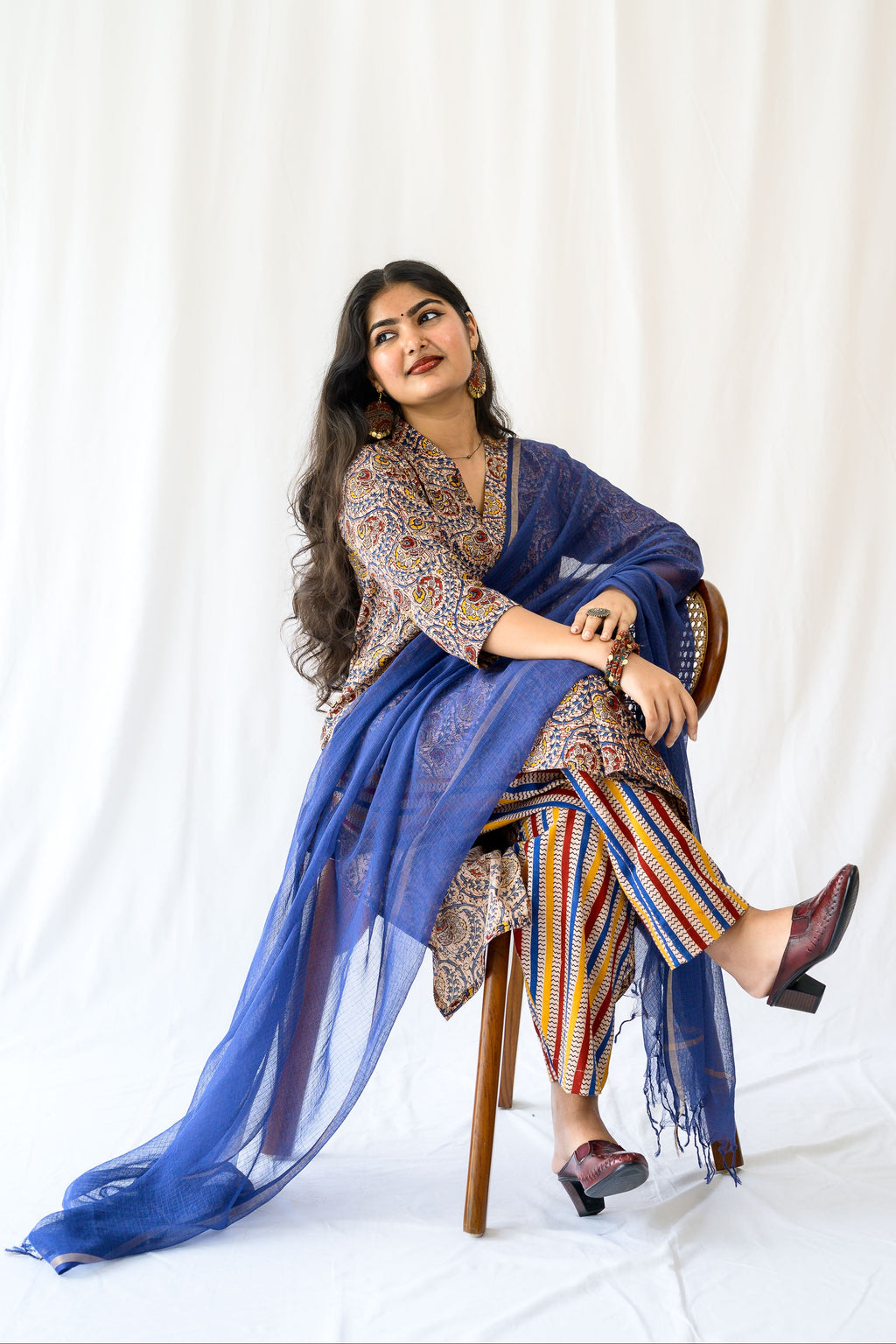 Set of 2- Reva Kalamkari Kurta & Pants Set