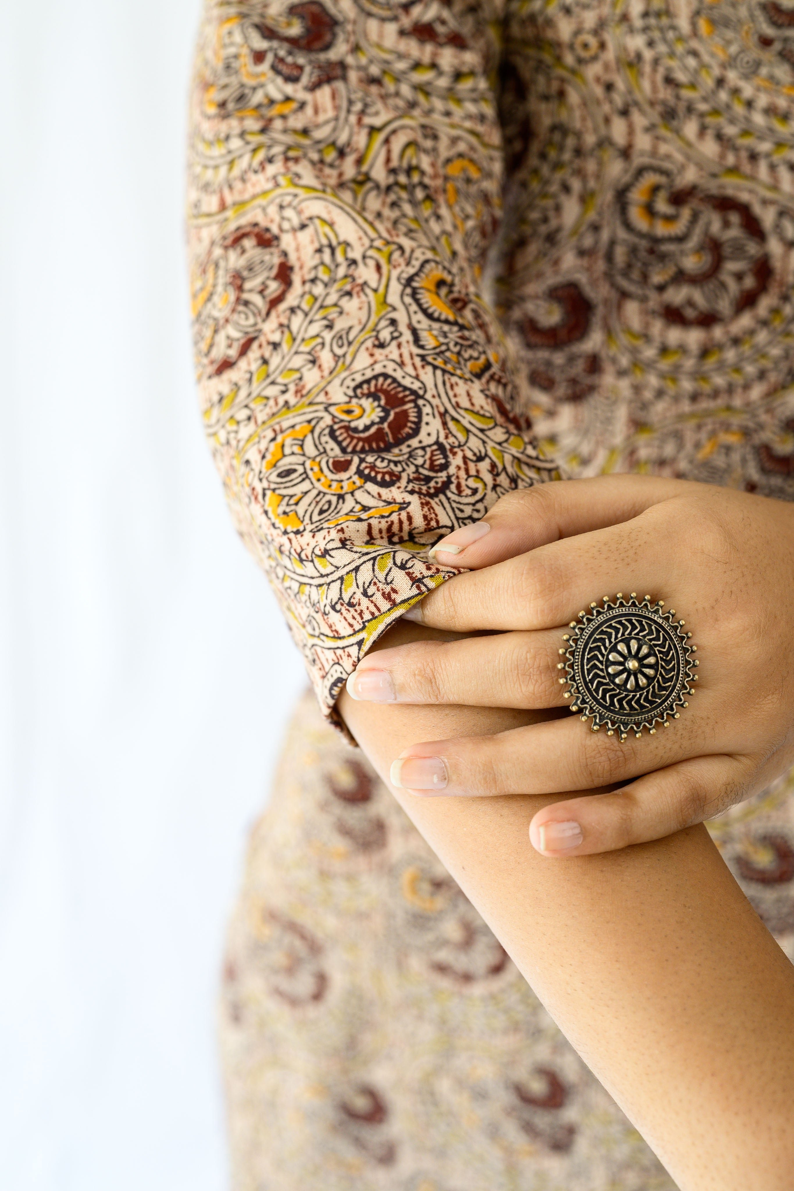 Set of 2- Champaka Kalamkari Kurta & Pants Set