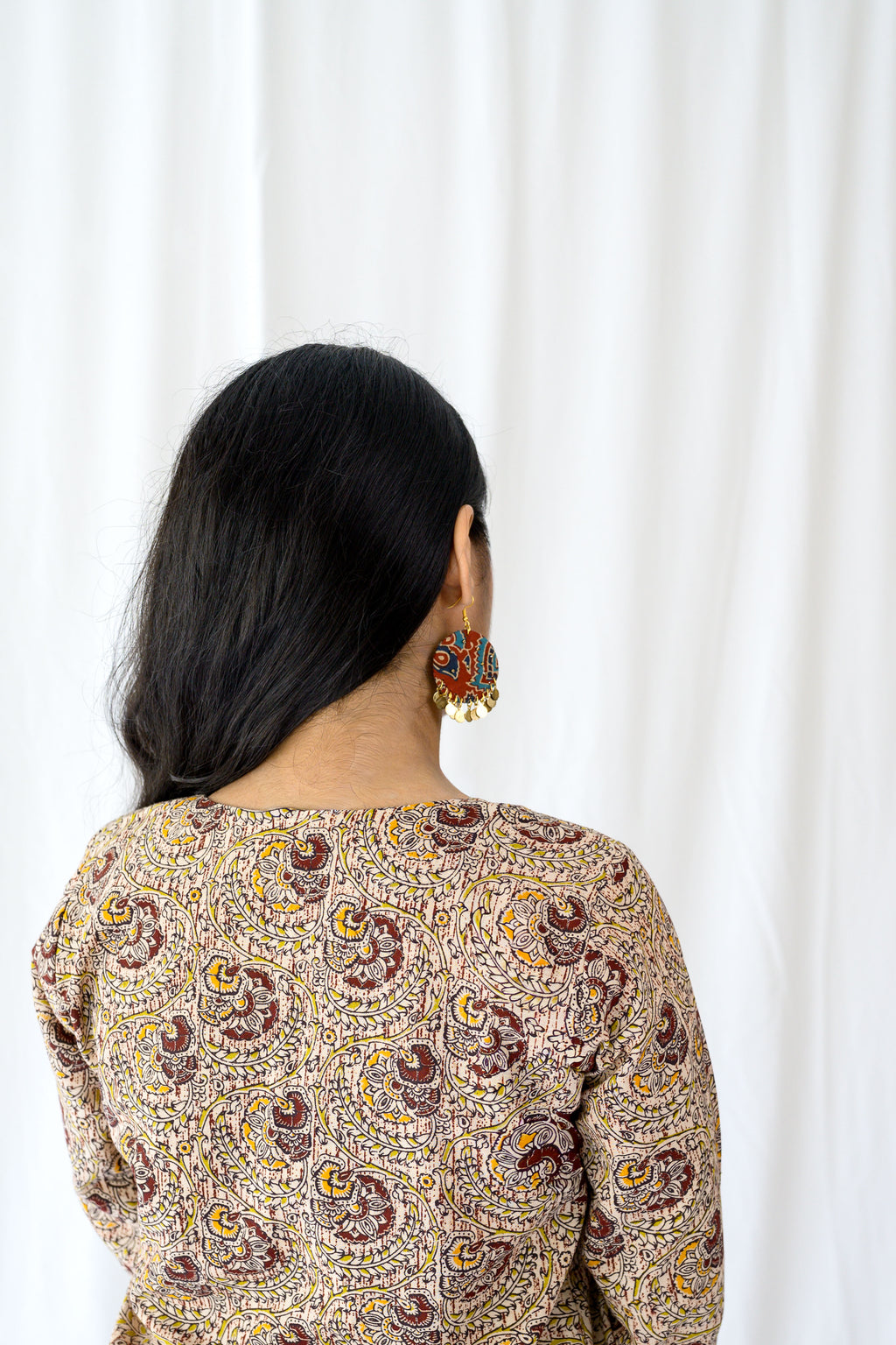 Set of 2- Champaka Kalamkari Kurta & Pants Set