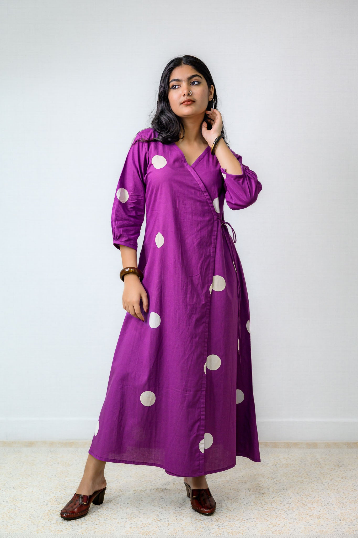 Polkas in Violet Dress