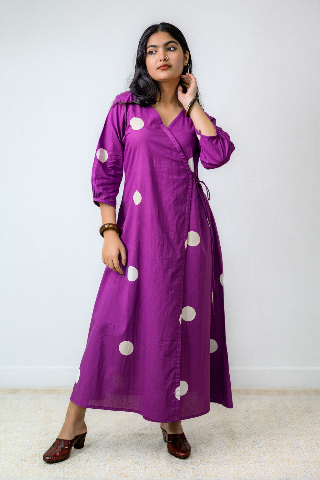 Polkas in Violet Dress
