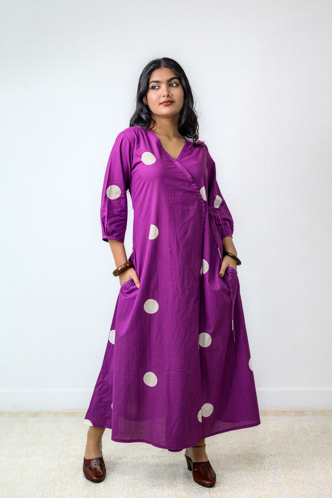 Polkas in Violet Dress