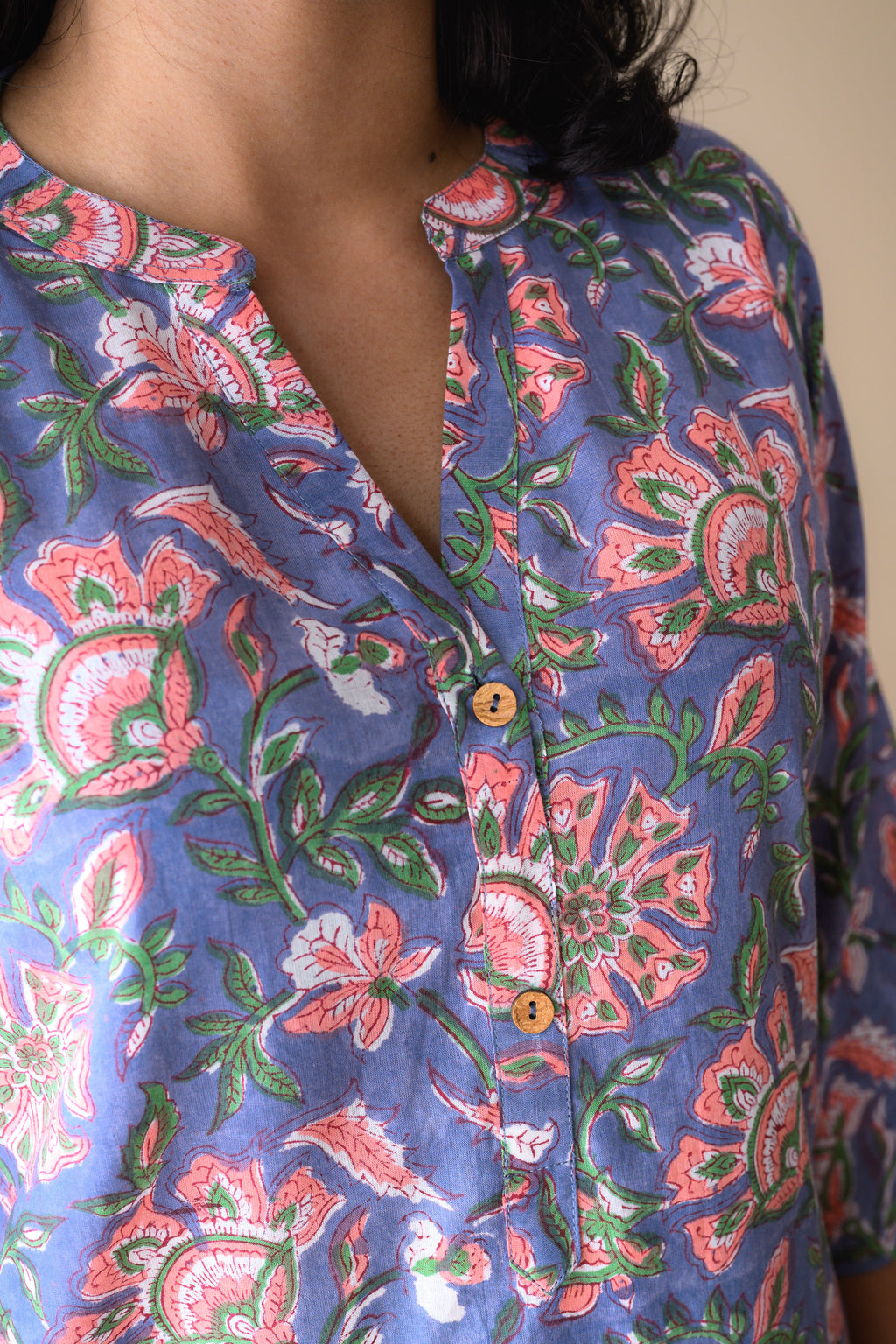 Set of 2- Saba Sanganeri Cotton Kurta & Pants Set