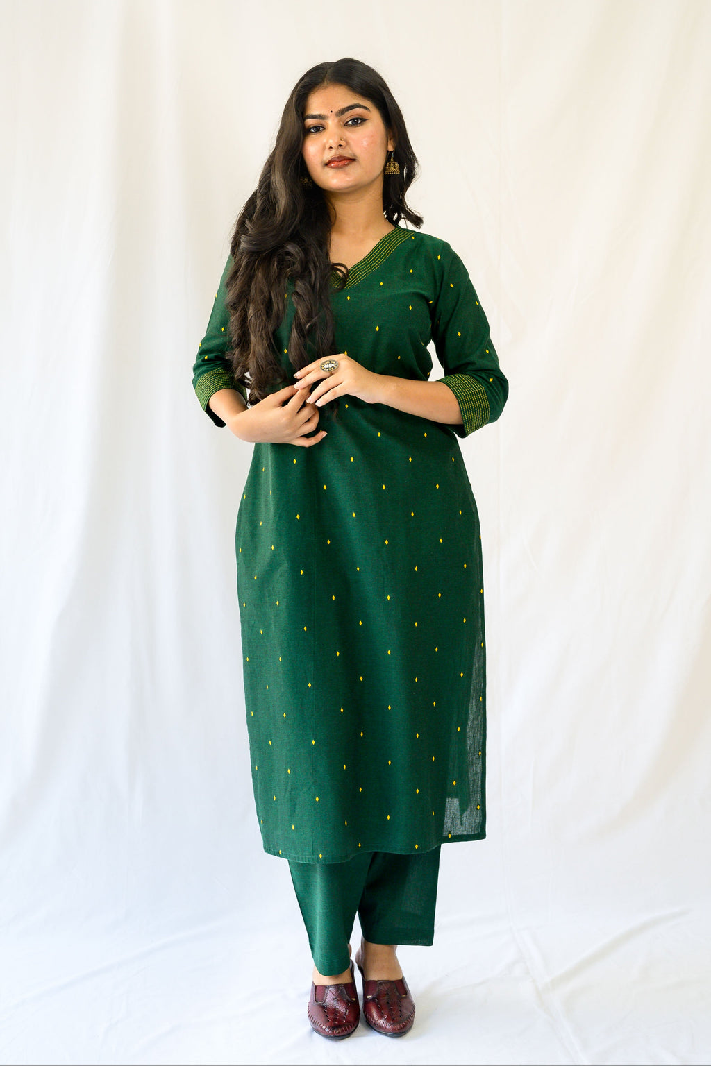 Set of 2- Kadali South Cotton Kurta & Pants Set