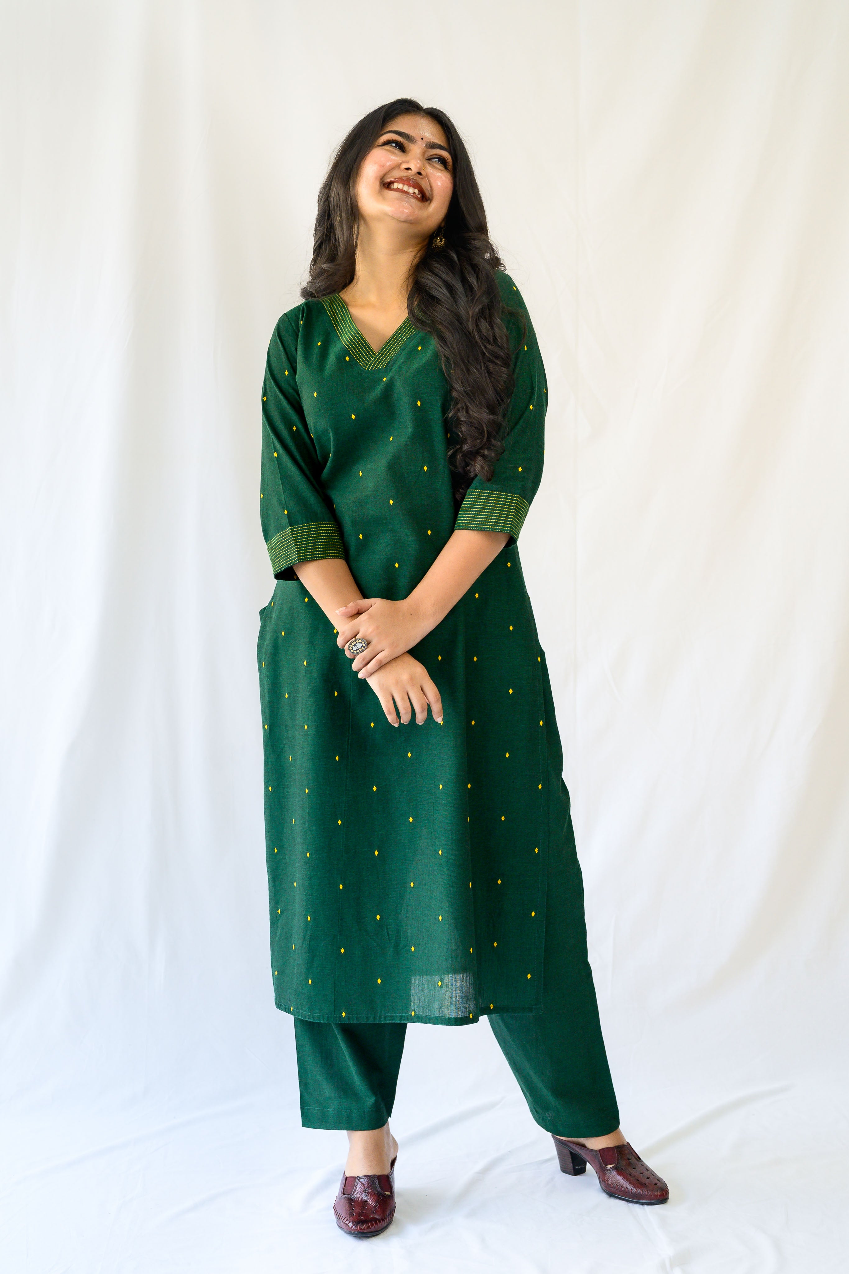 Set of 2- Kadali South Cotton Kurta & Pants Set