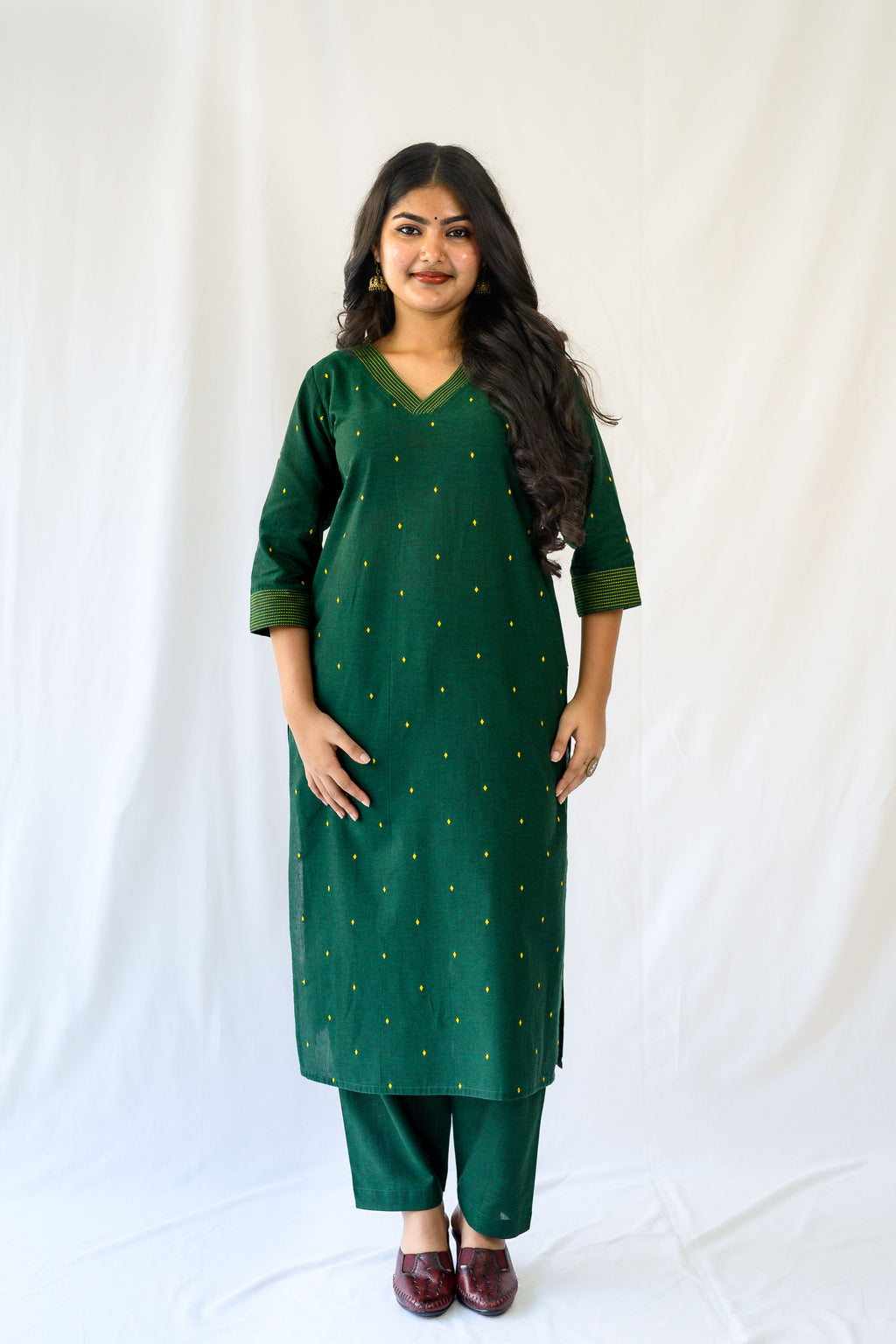 Set of 2- Kadali South Cotton Kurta & Pants Set