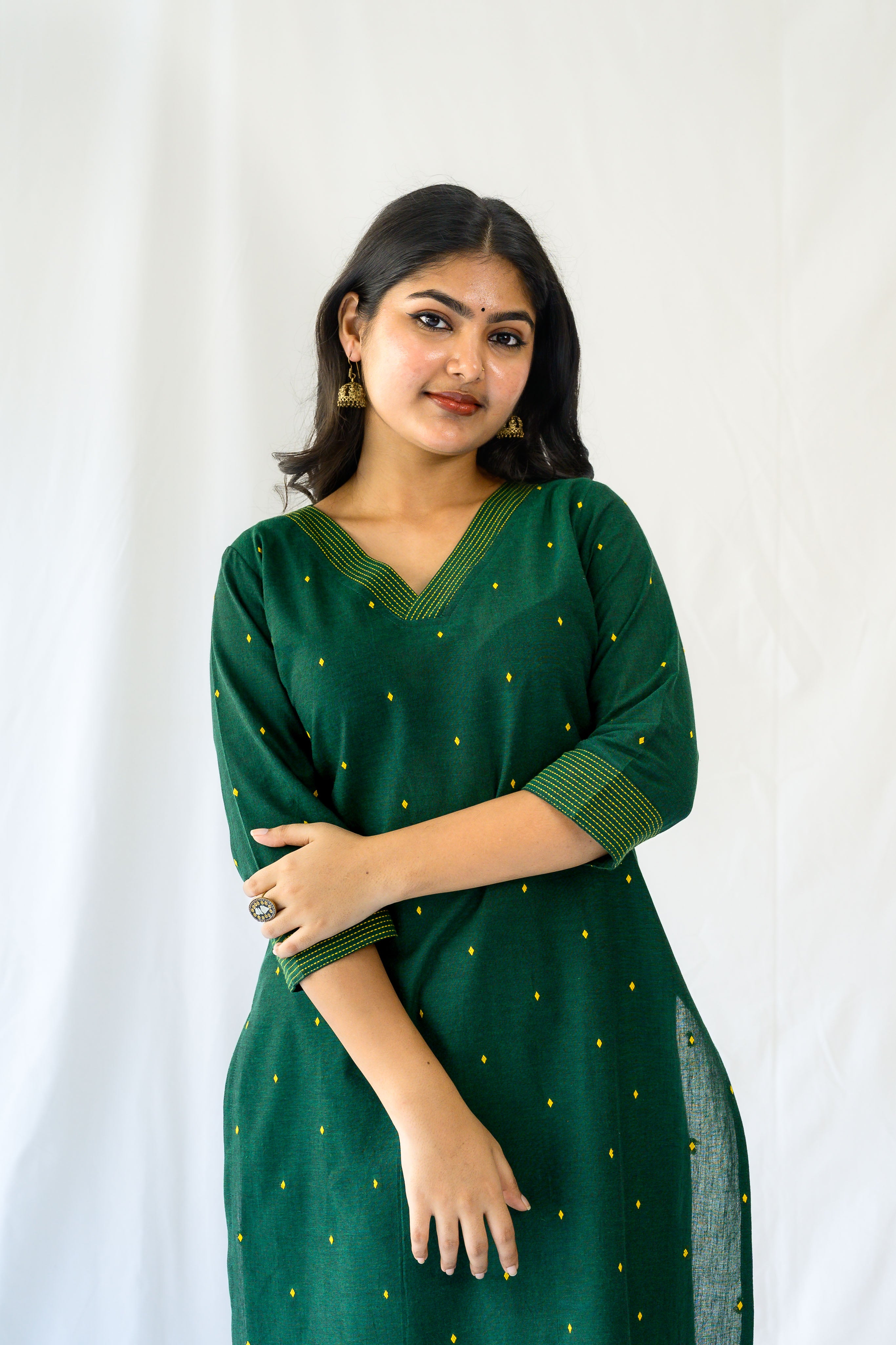 Set of 2- Kadali South Cotton Kurta & Pants Set